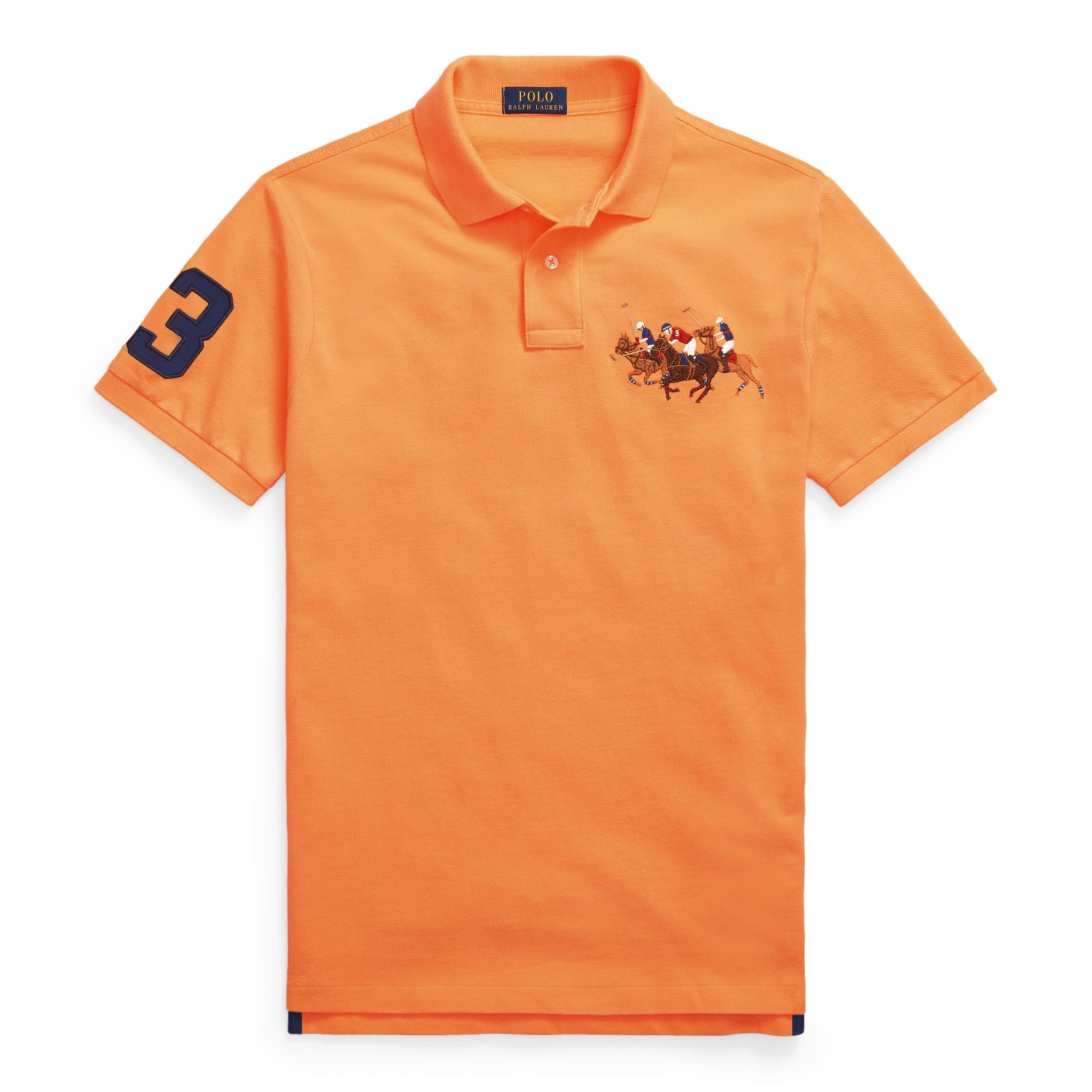 Polo Ralph Lauren Cotton Custom Slim Fit Triplepony Polo Shirt in