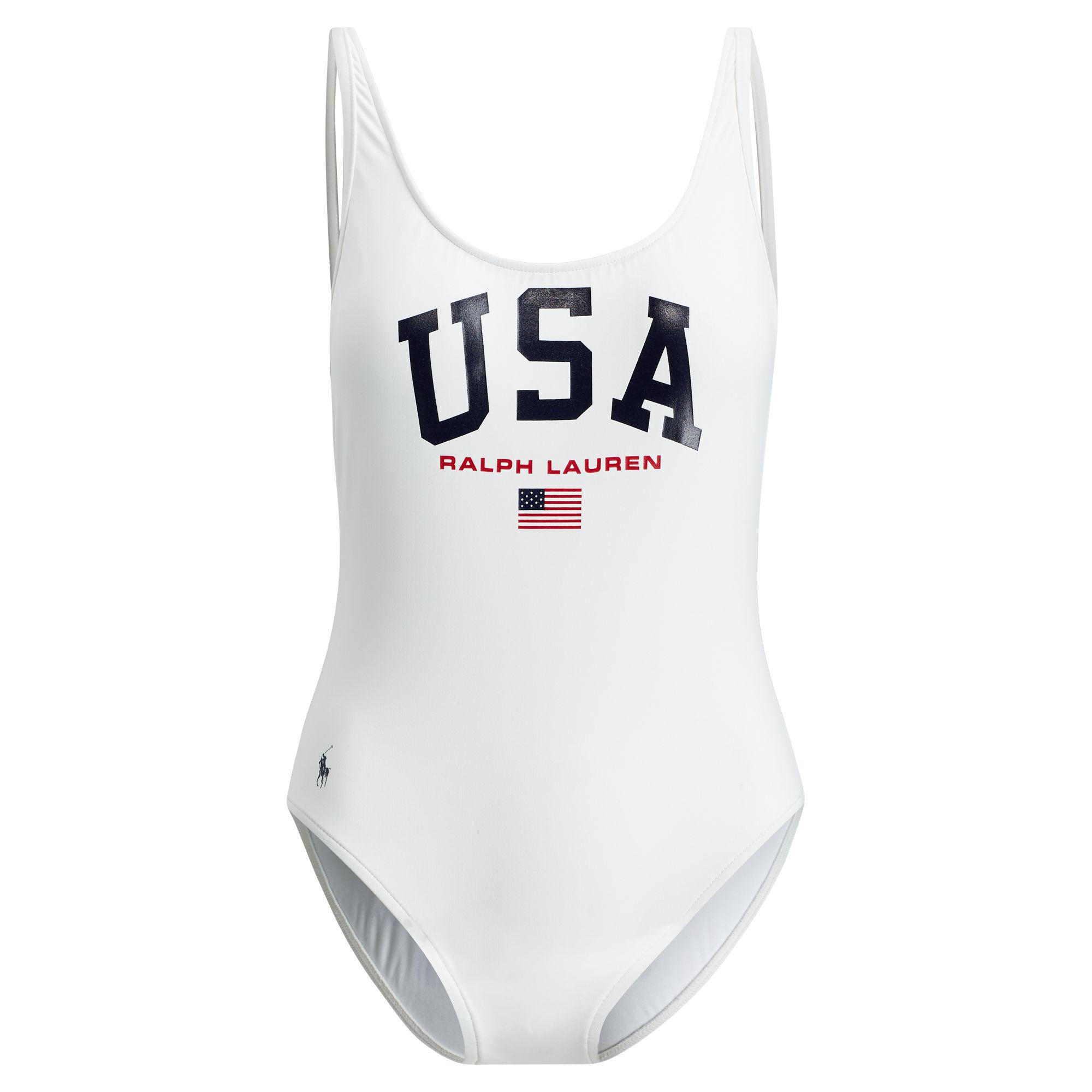 ralph lauren black and white swimsuit