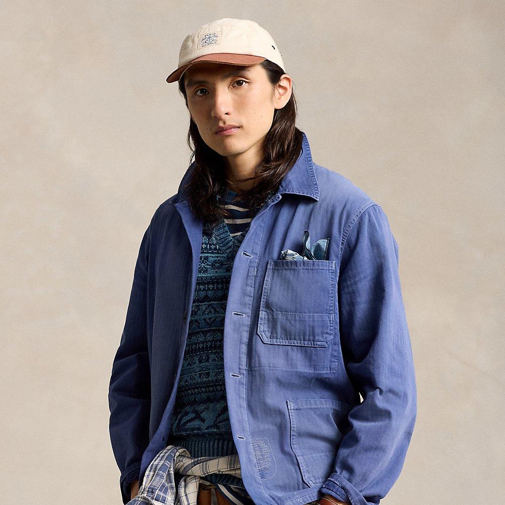 Polo Ralph Lauren Herringbone Utility Jacket in Blue for Men Lyst