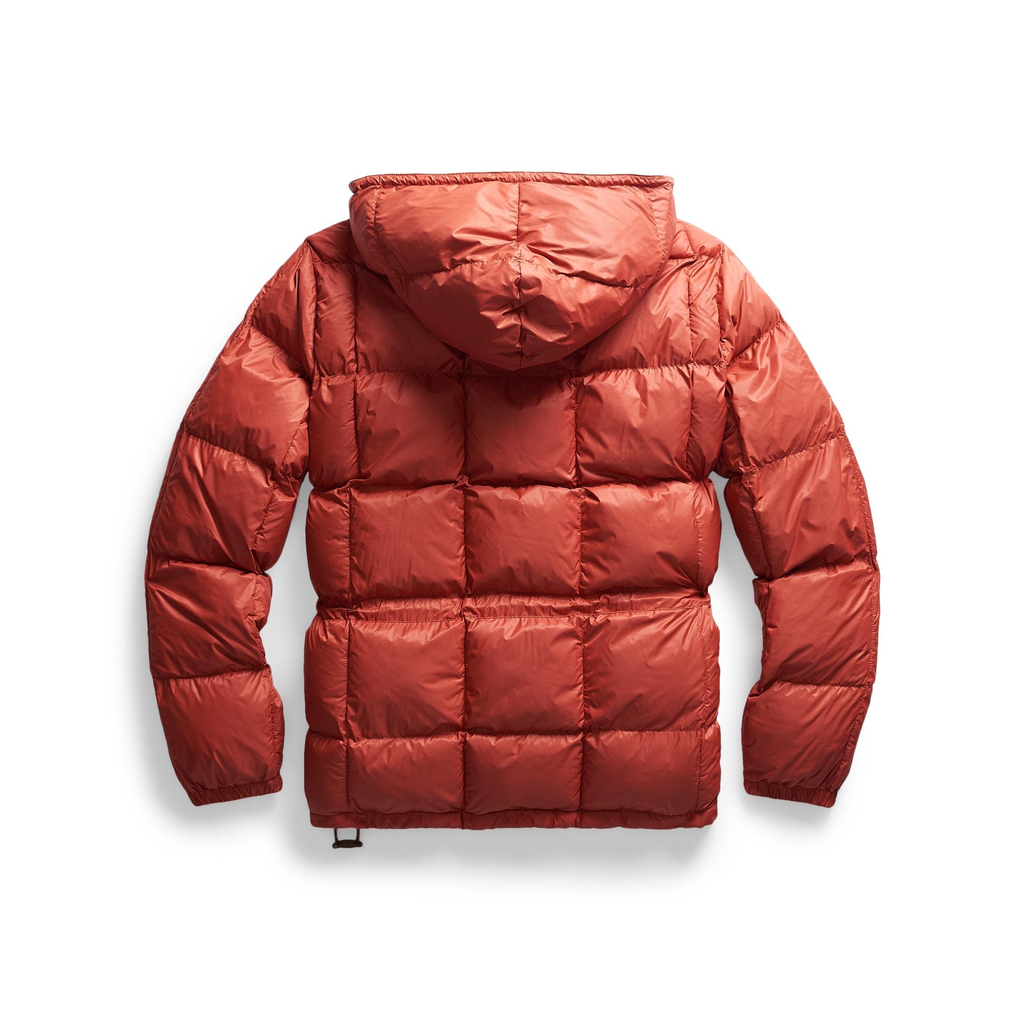 RRL Leather Quilted Hooded Jacket in Red for Men - Lyst
