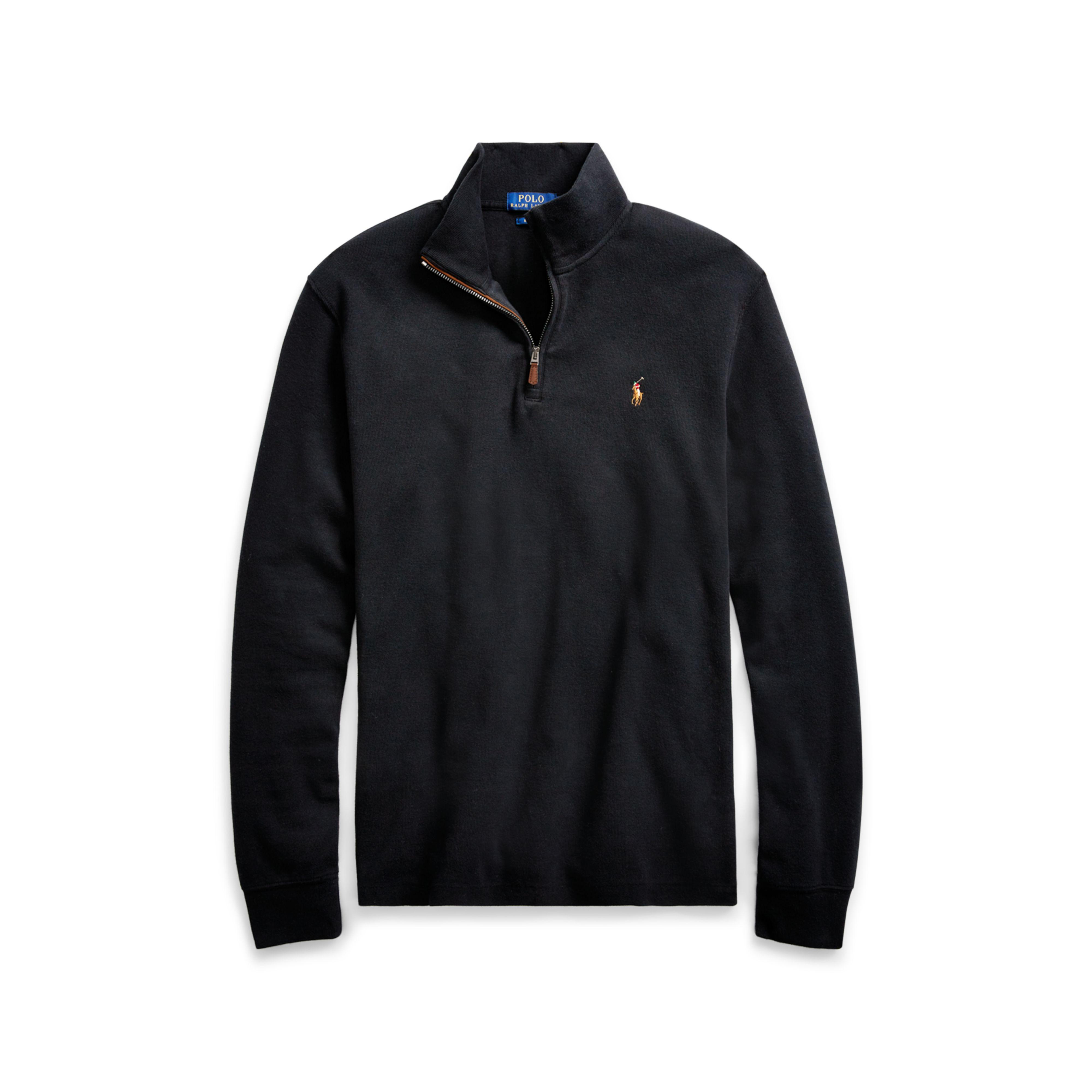Polo Ralph Lauren Estate Rib Half-zip Pullover in Black for Men | Lyst