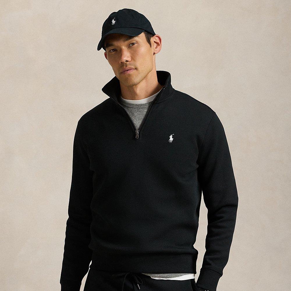 Polo Ralph Lauren Double-knit Quarter-zip Pullover in Black for