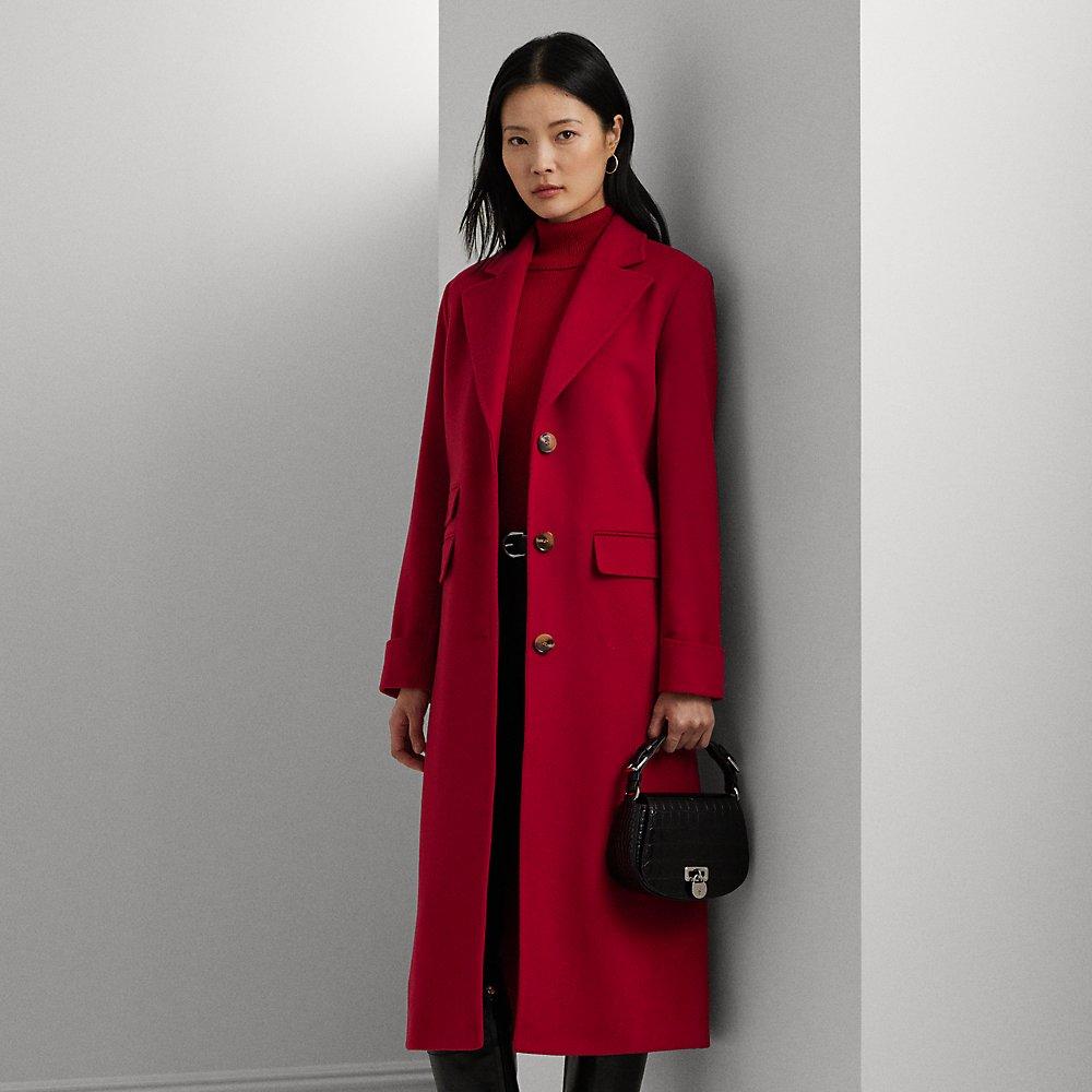 Ralph Lauren Wool-blend Reefer Coat in Red Lyst UK