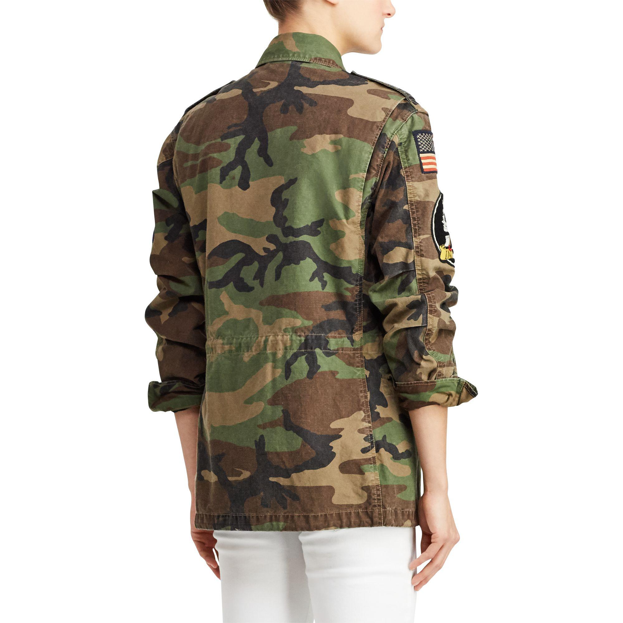 Polo Ralph Lauren Cotton Camo Military Combat Jacket in Green - Lyst