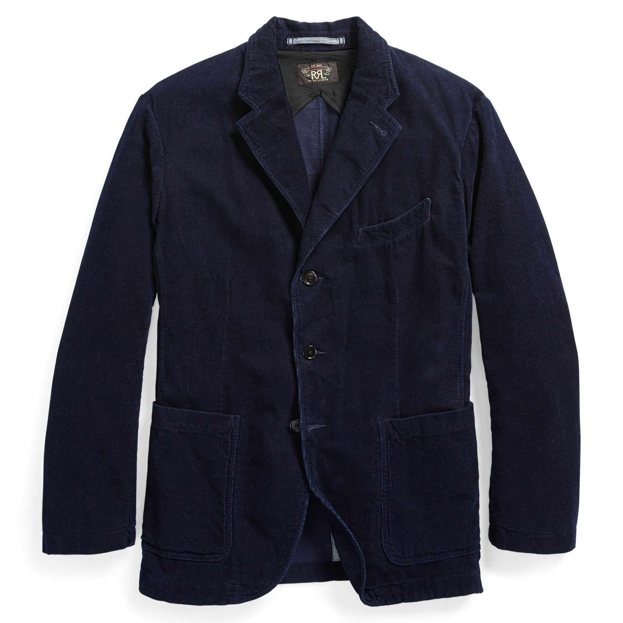 rrl indigo corduroy sport coat