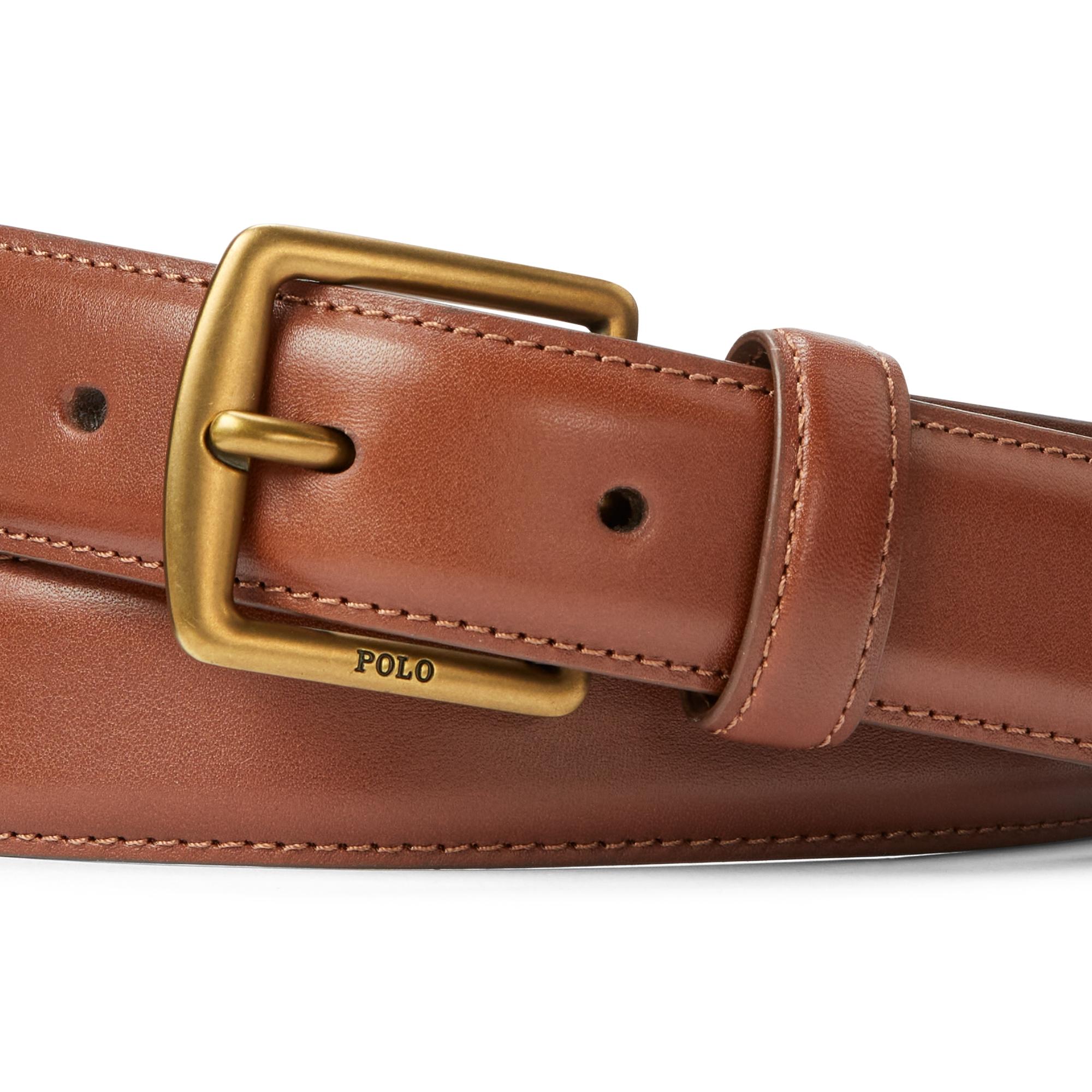 Polo Ralph Lauren Full-grain Leather Dress Belt in Brown for Men | Lyst