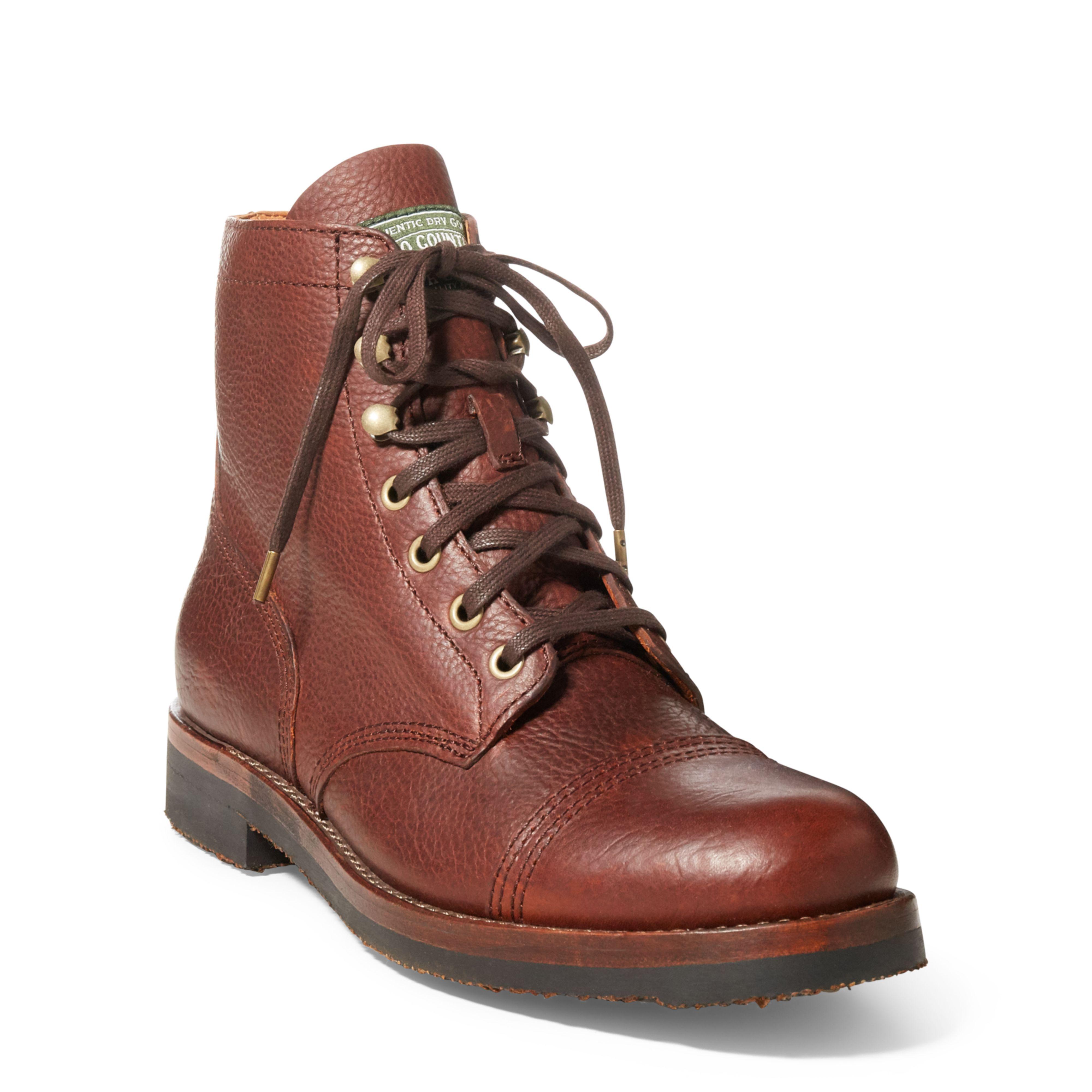 Polo Ralph Lauren Enville Leather Boot in Brown for Men - Lyst
