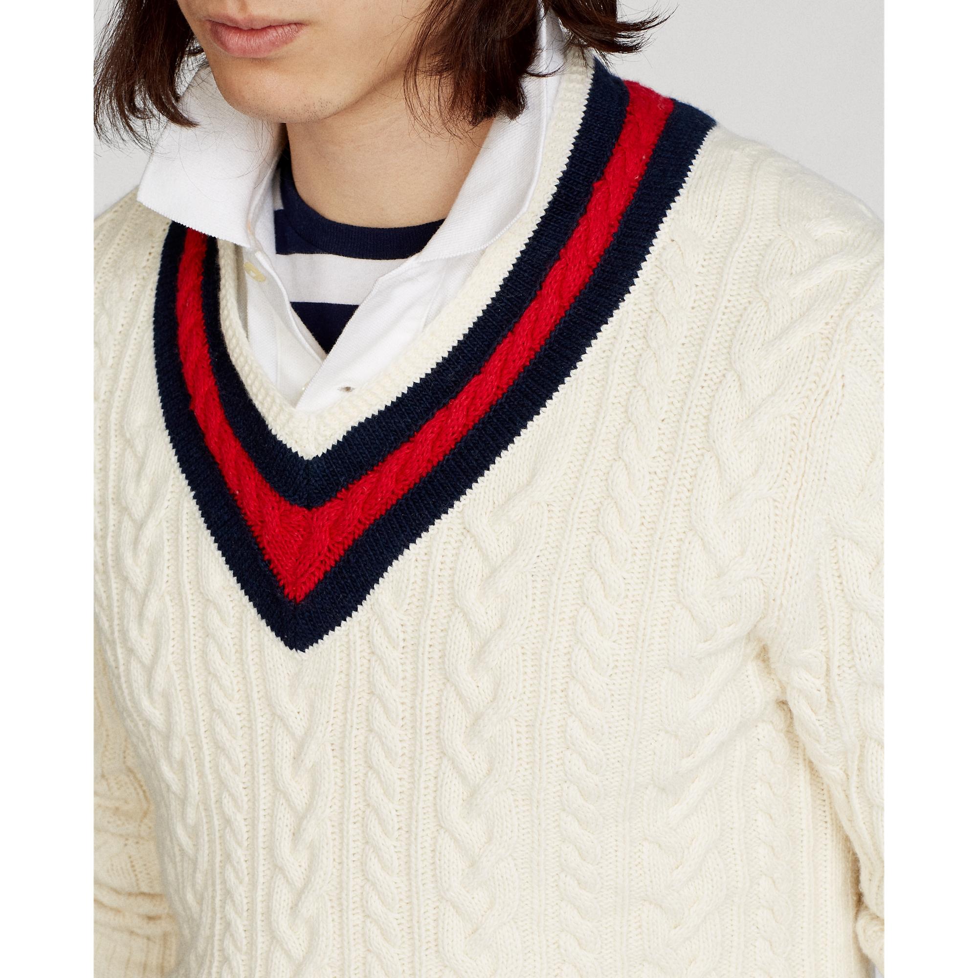 Polo Ralph Lauren Cotton The Iconic Cricket Sweater for Men - Lyst