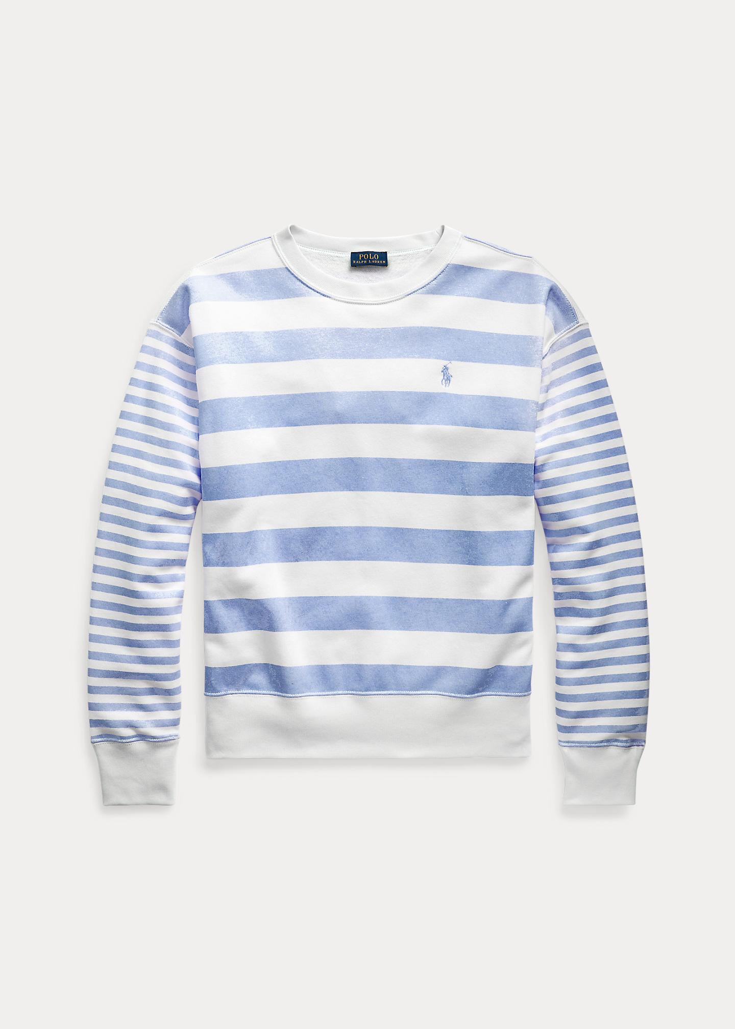 Polo Ralph Lauren Fleece-Sweatshirt mit Streifen in Blau | Lyst DE