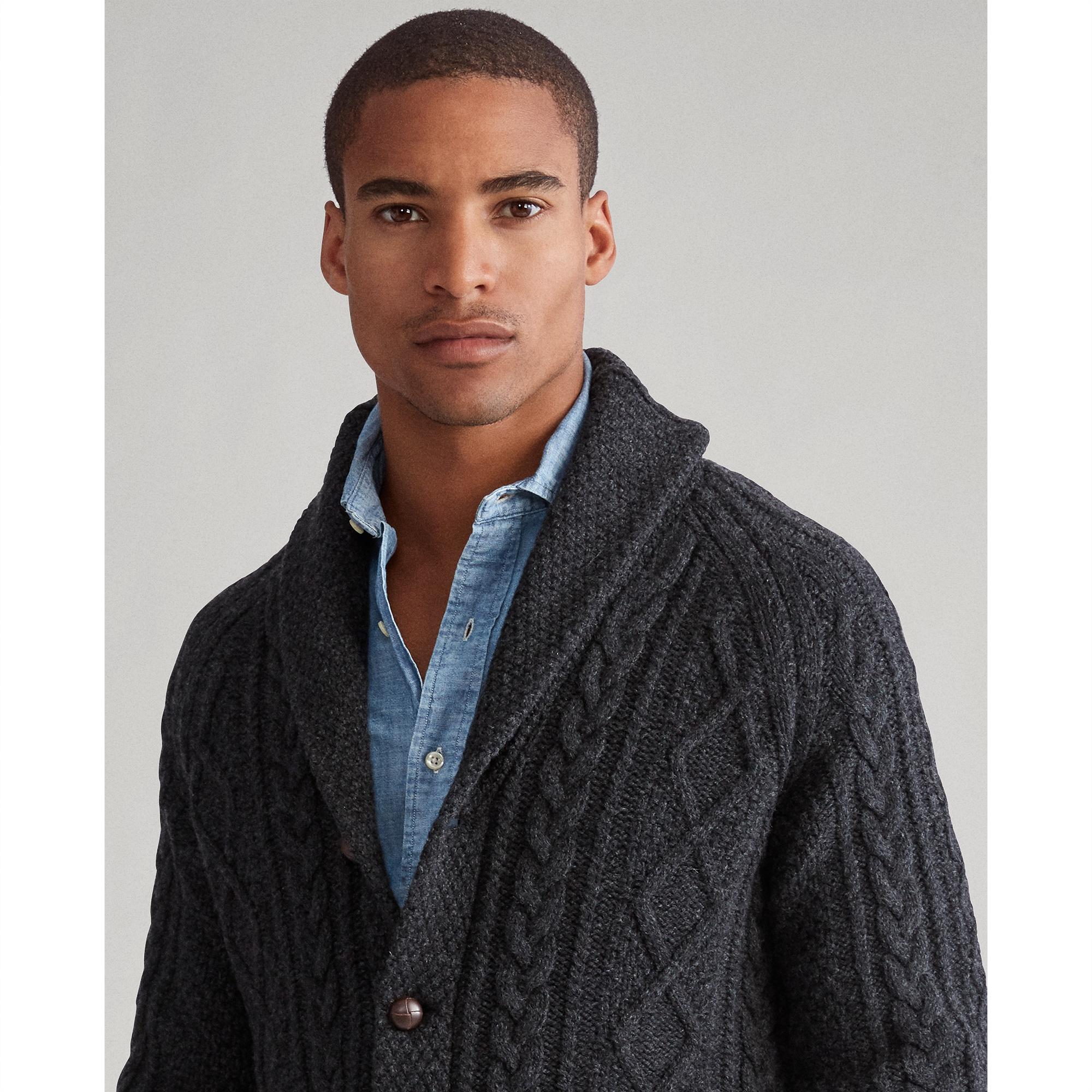 ralph lauren black cardigan