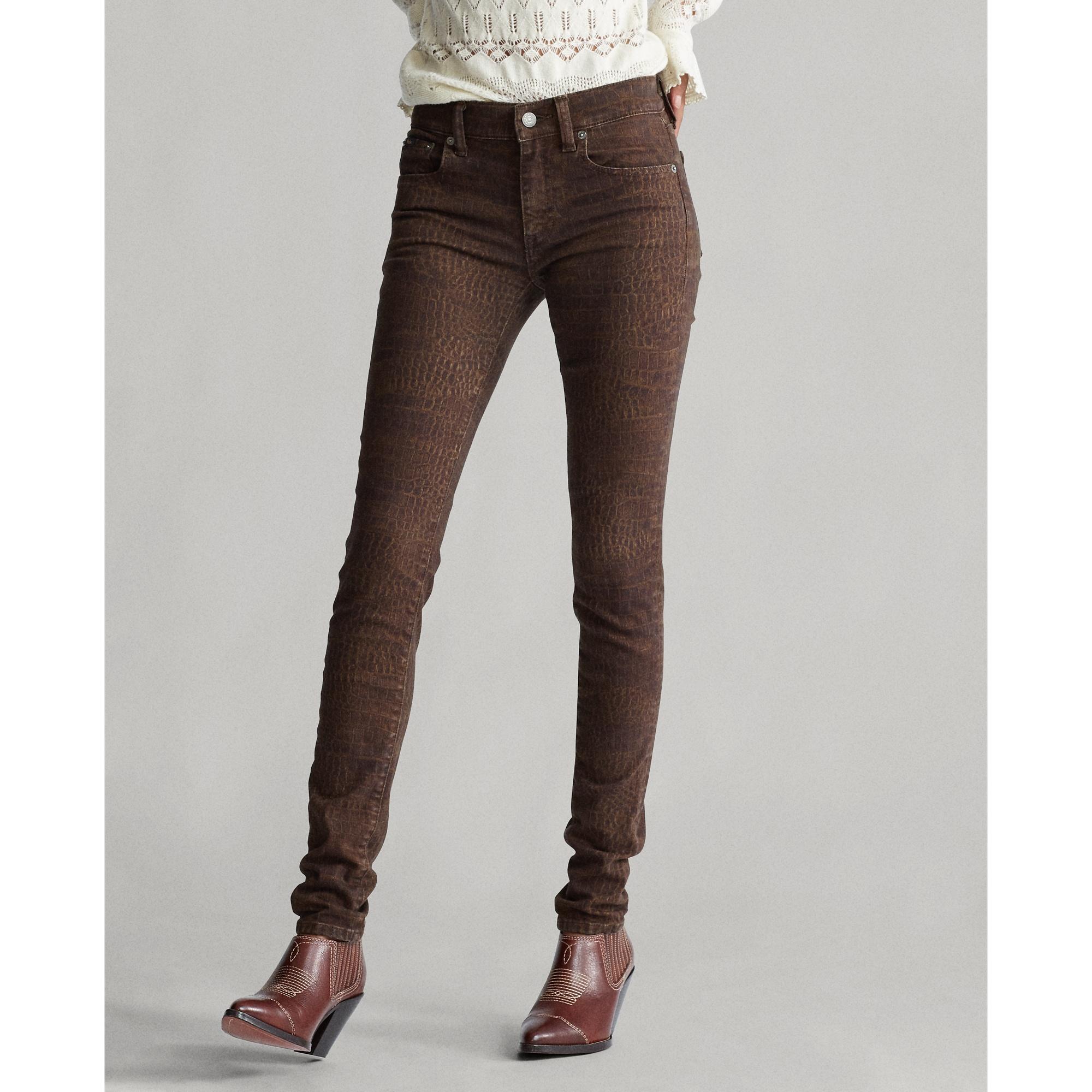 Ralph Lauren Tompkins Skinny Jean in Brown | Lyst