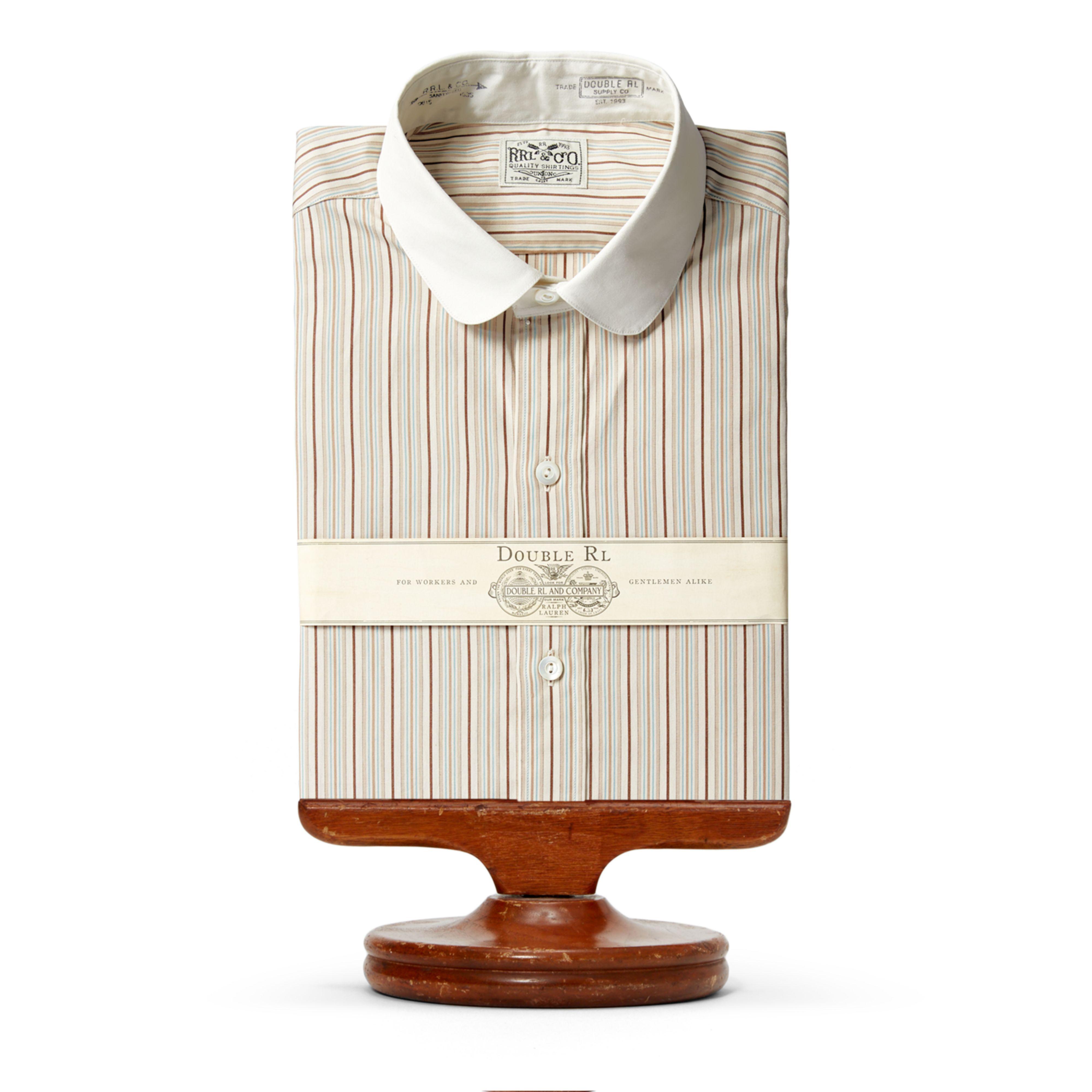 RRL Cotton Clubcollar Dress Shirt in Natural for Men Lyst