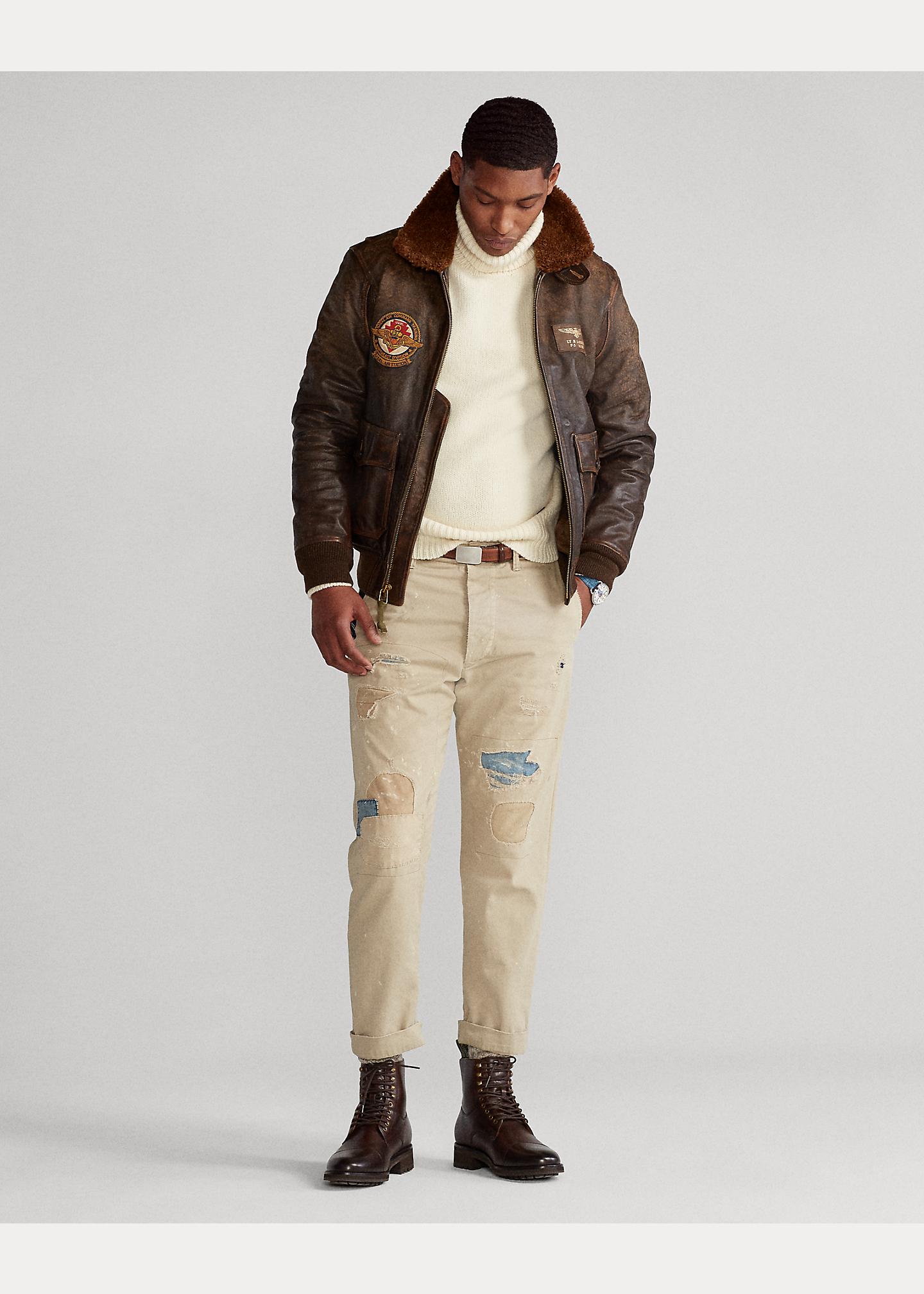 Polo Ralph Lauren Leather The Iconic Bomber Jacket in Brown for Men - Lyst