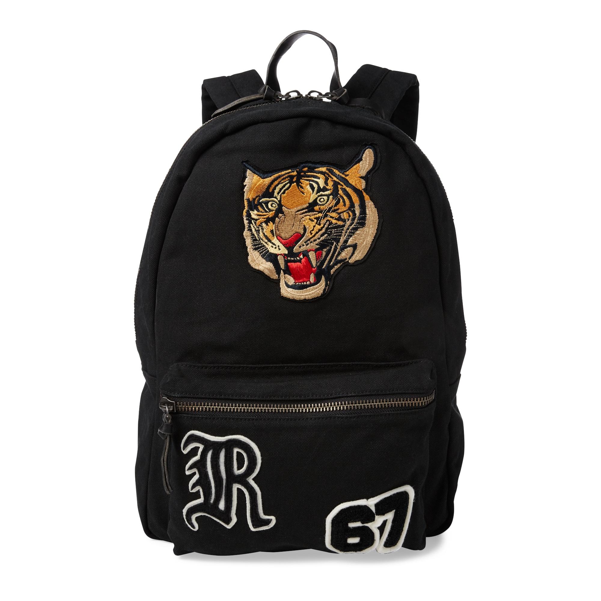 Polo Ralph Lauren Tiger Patch Backpack in Black for Men | Lyst