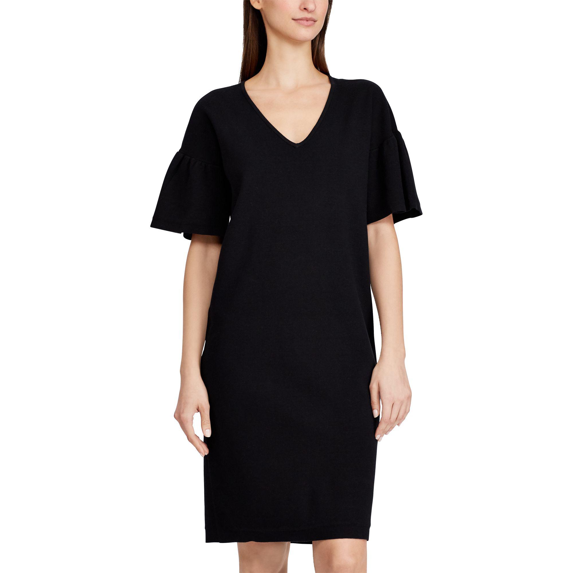 ruffle sleeve sweater dress