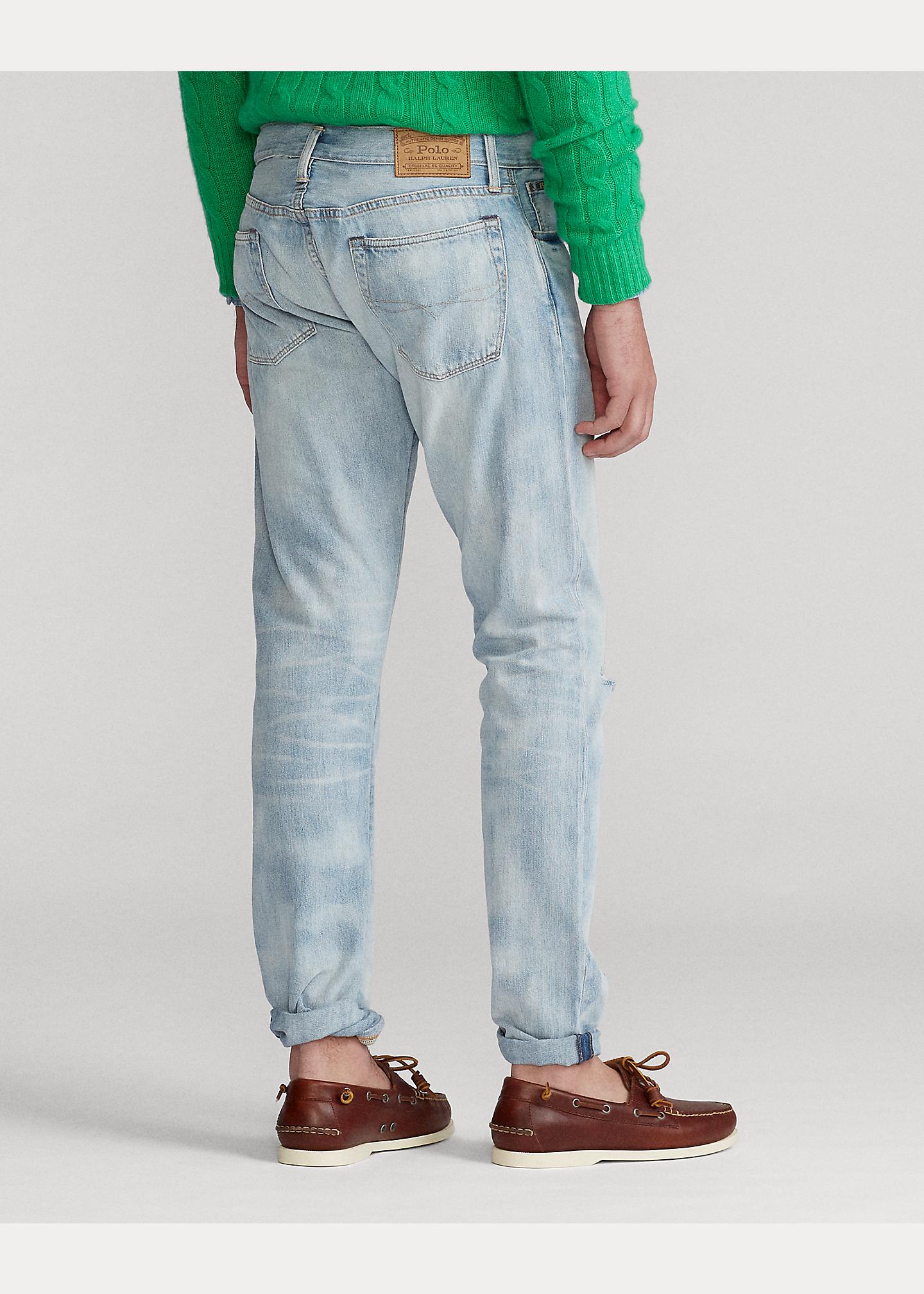 Leather Varick Slim Straight Jean 