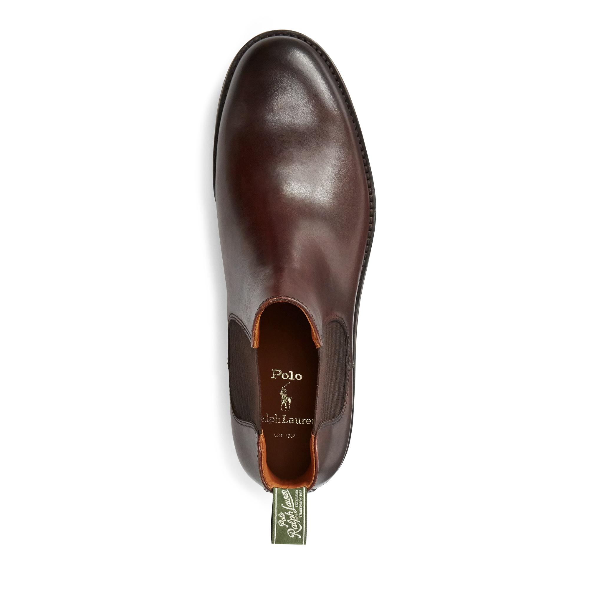 Ralph Lauren Bryson Leather Chelsea Boot in Brown for Men | Lyst