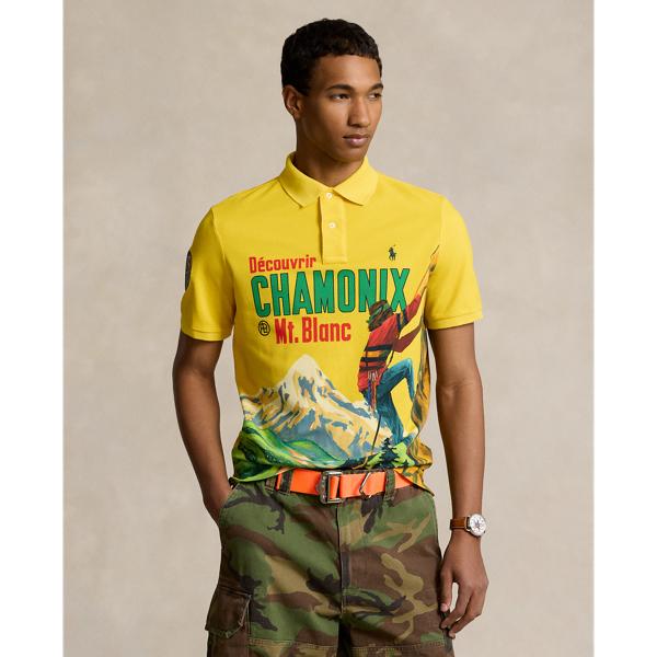 POLO RALPH LAUREN CHAMONIX Mt. Blanc 黄 S Polo Ralph Lauren Classic Fit Mesh Graphic Polo Shirt in Yellow