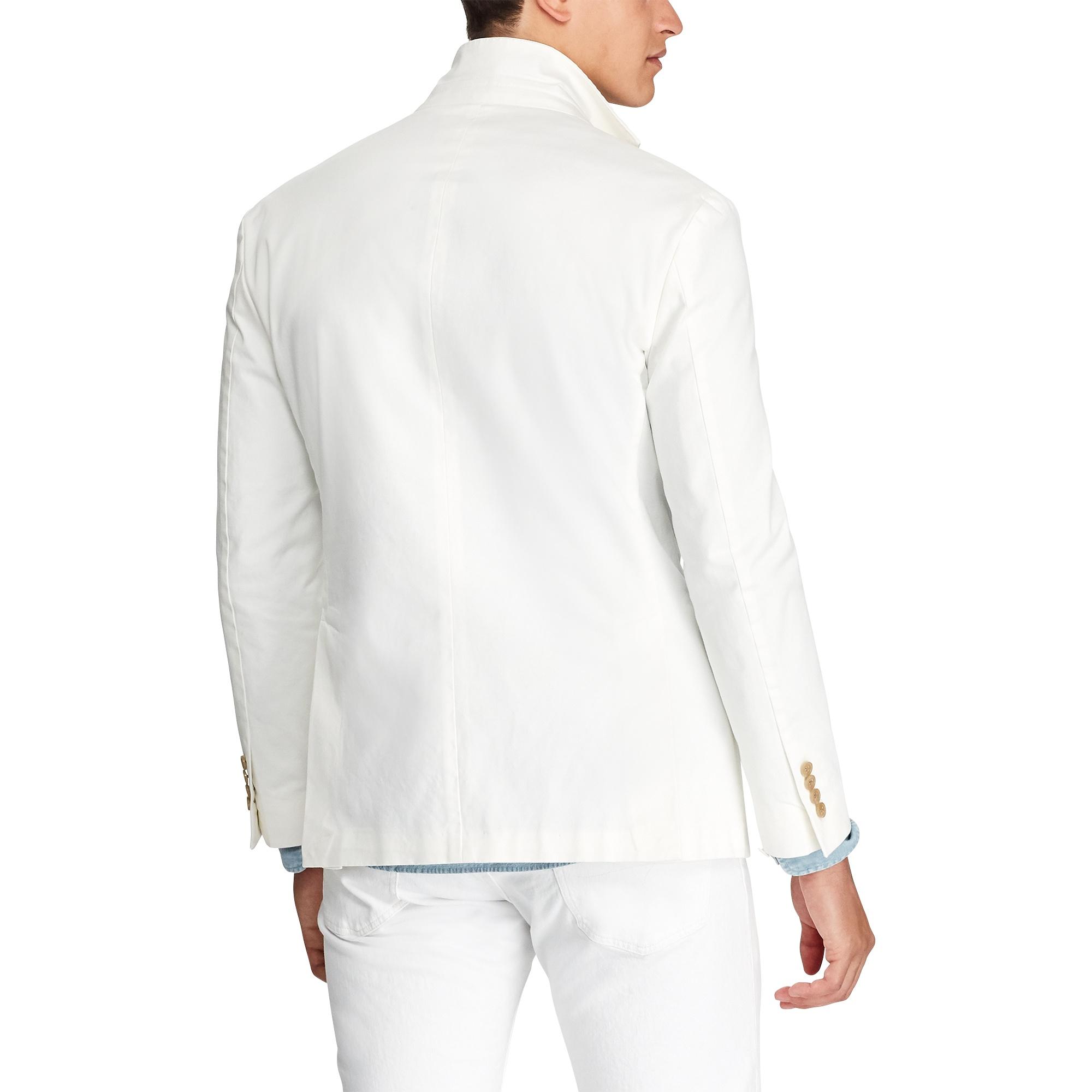 Polo Ralph Lauren Cotton Stretch Chino Suit Jacket in White for Men - Lyst