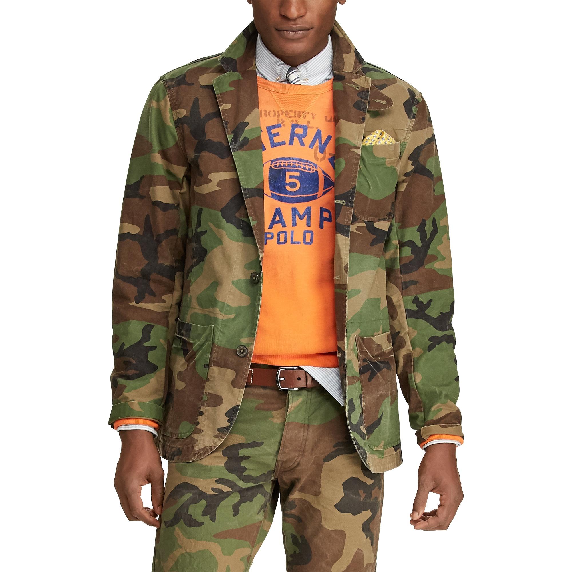 Polo Ralph Lauren Camo Cotton Canvas Sport Coat in Green for Men Lyst