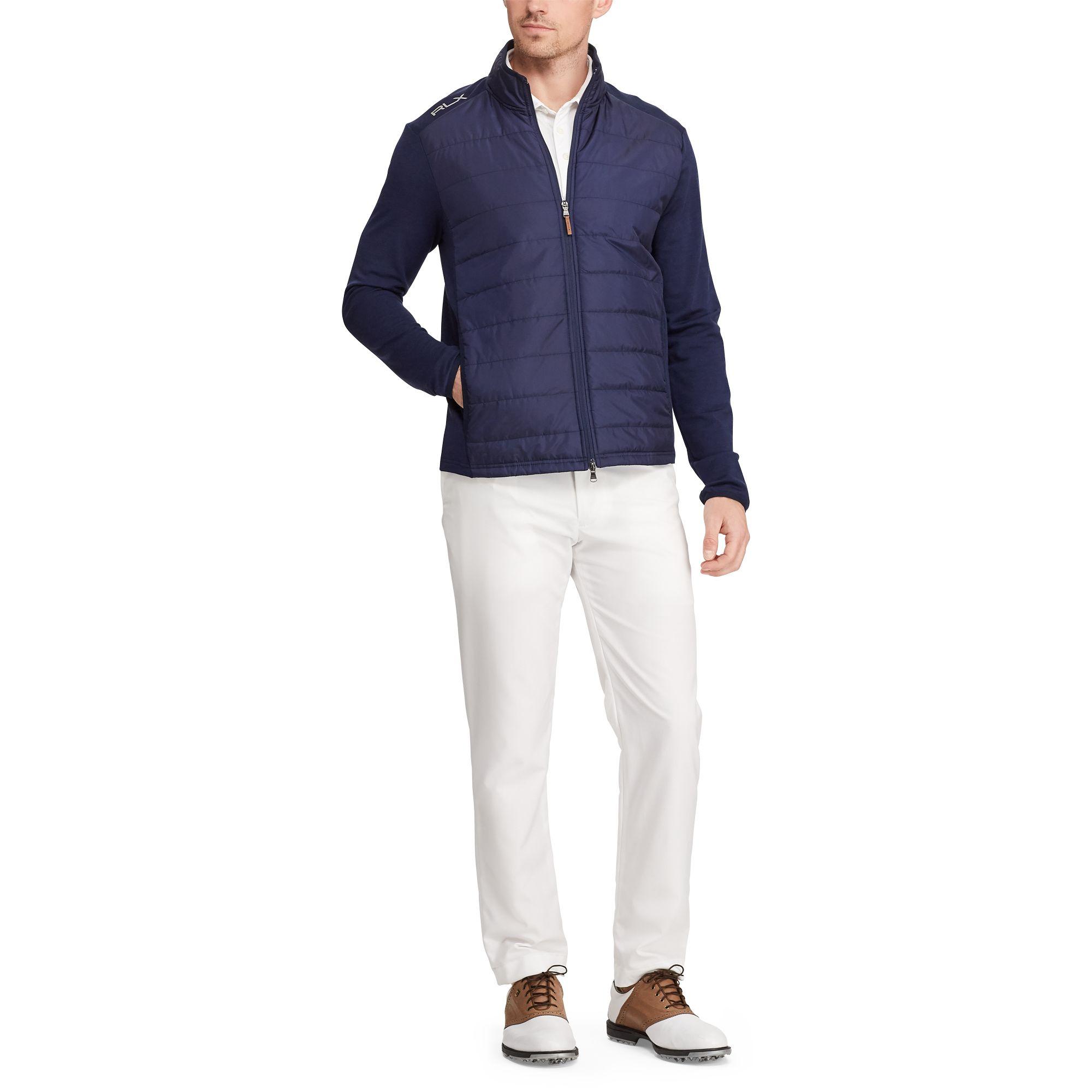 rlx golf paneled stretch wool jacket