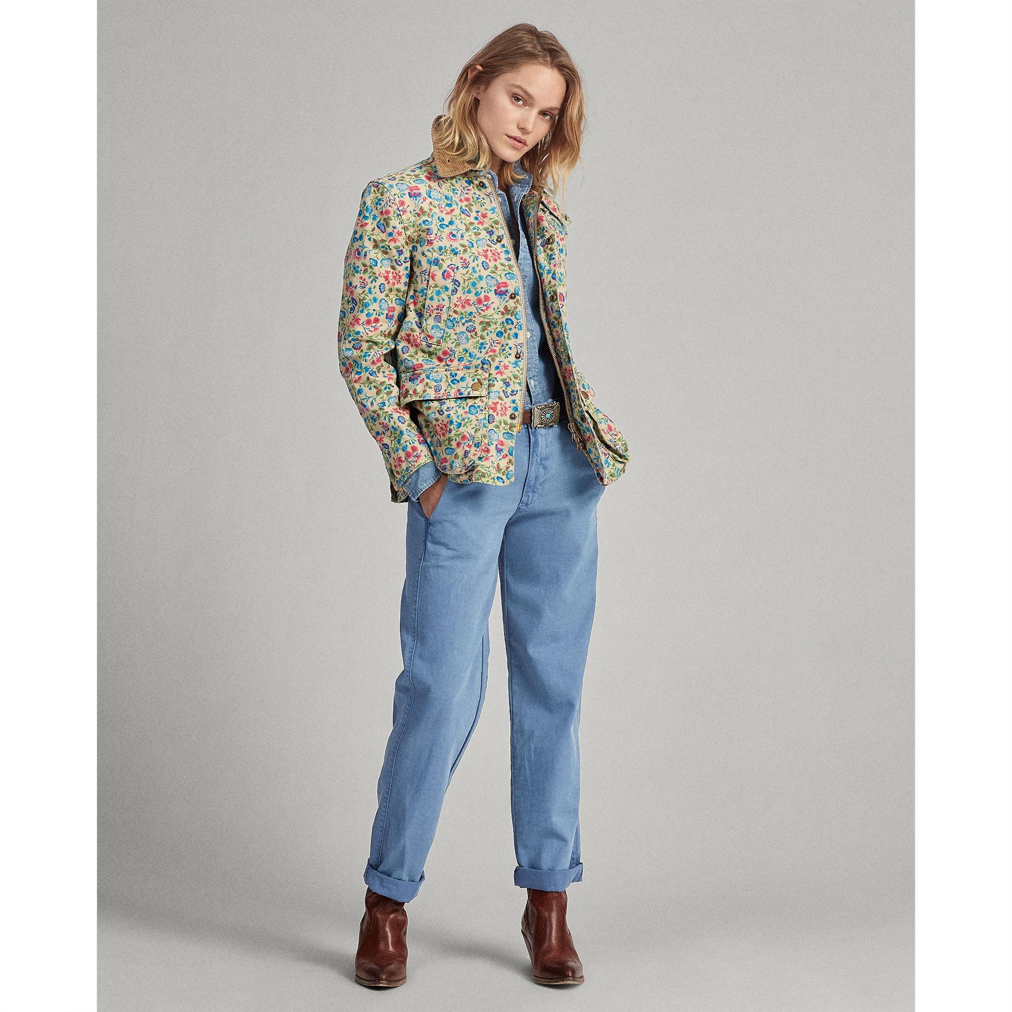 Polo Ralph Lauren Floral Canvas Barn Jacket In Blue Lyst