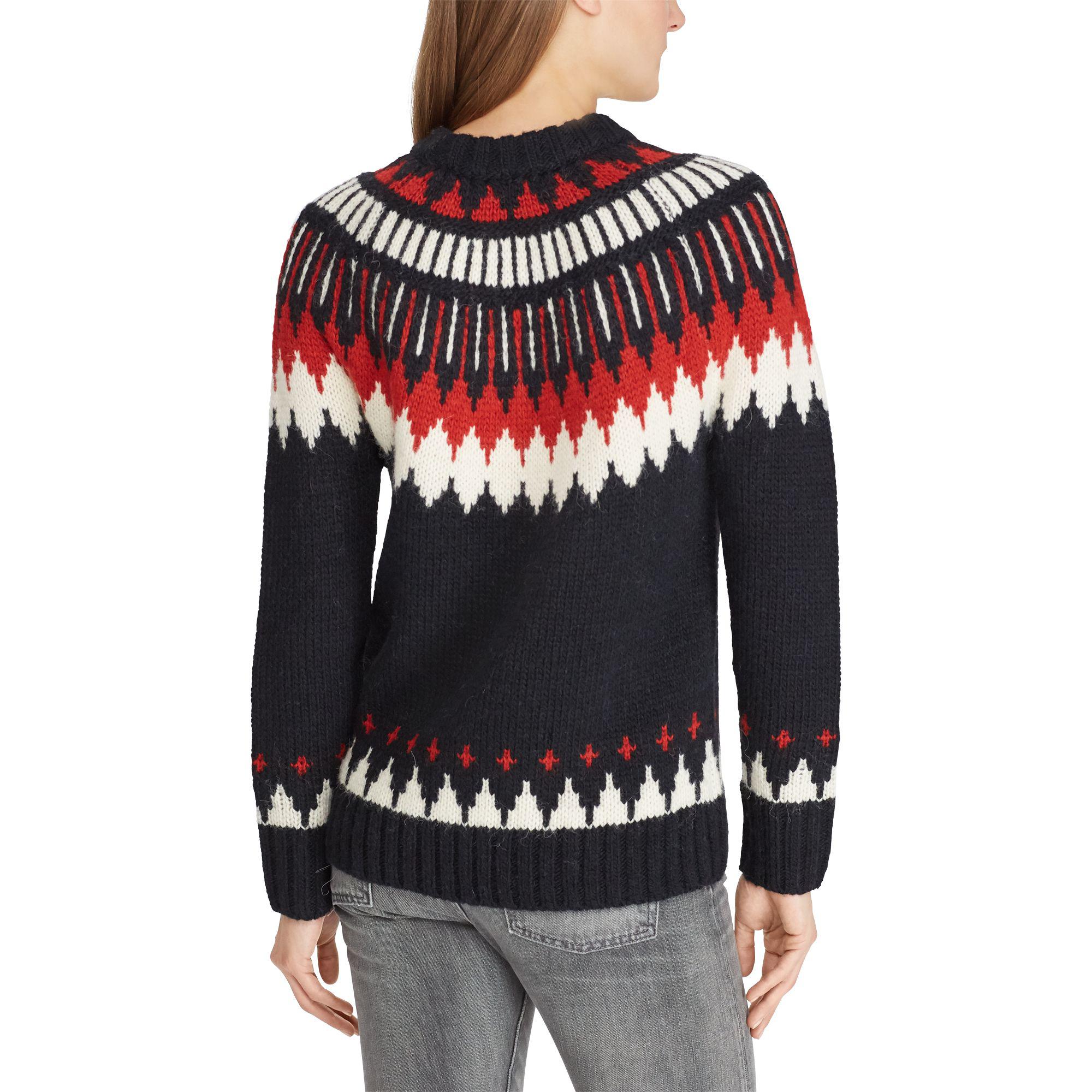 ralph lauren geometric sweater
