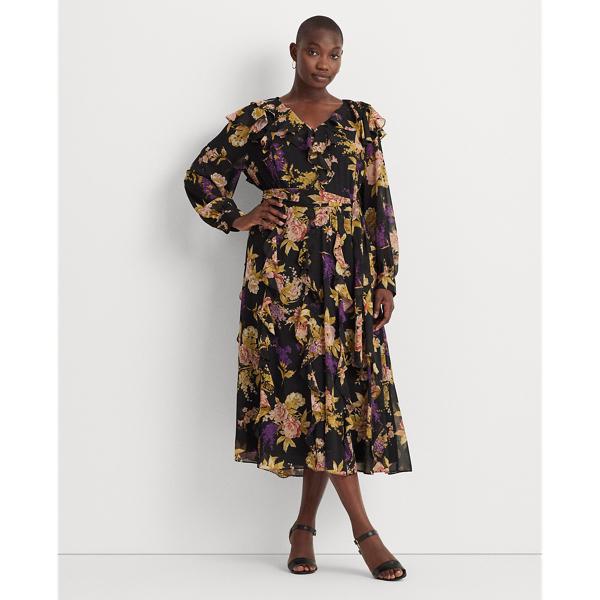 Ralph lauren black floral dress best sale