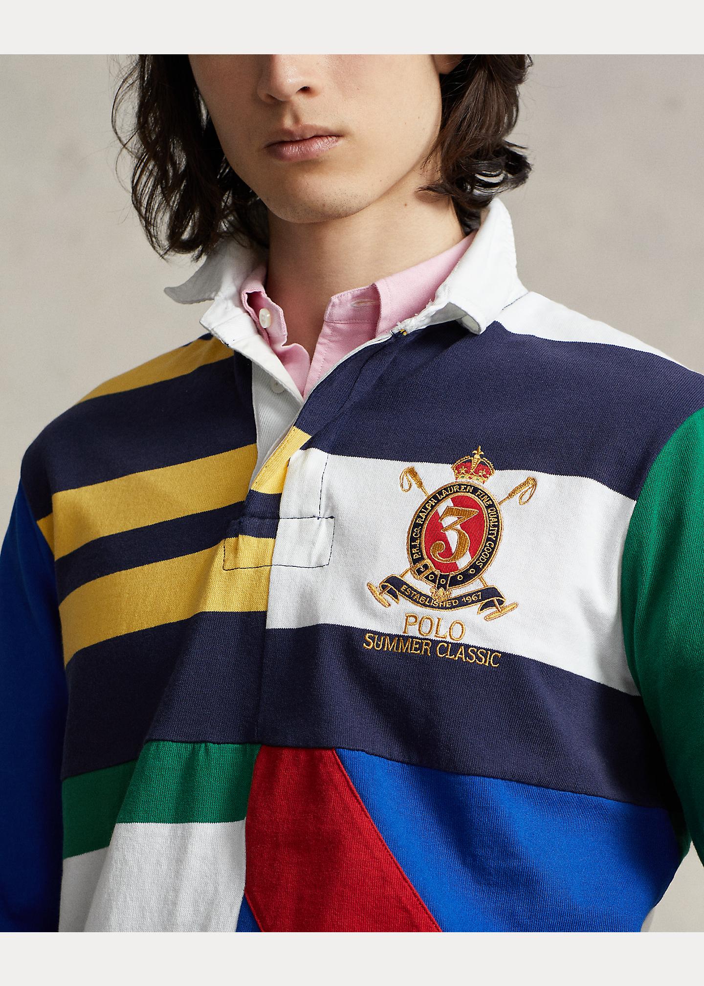 Polo Ralph Lauren Classic Fit Patchwork Jersey Rugby Shirt for Men Lyst UK