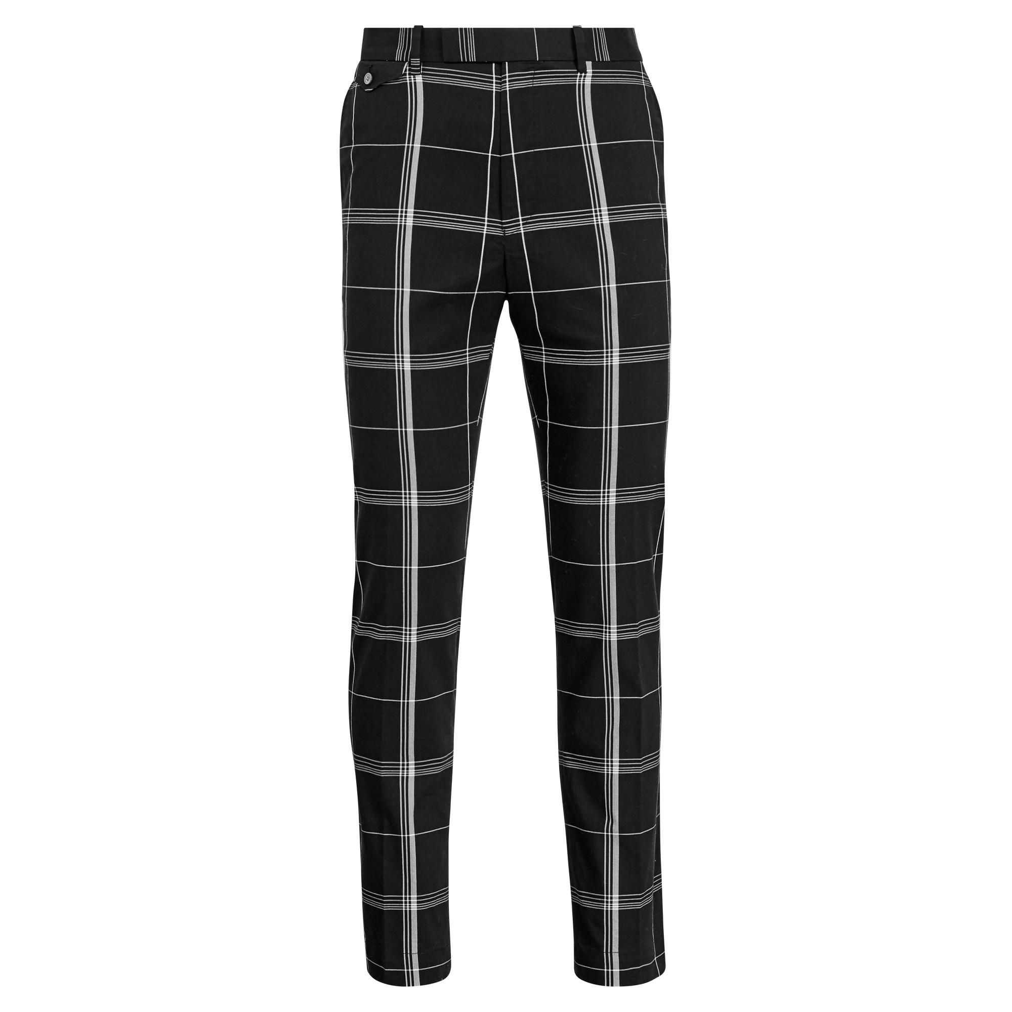 Ralph Lauren Cotton Tailored Fit Plaid Golf Pant in Black for Men - Lyst