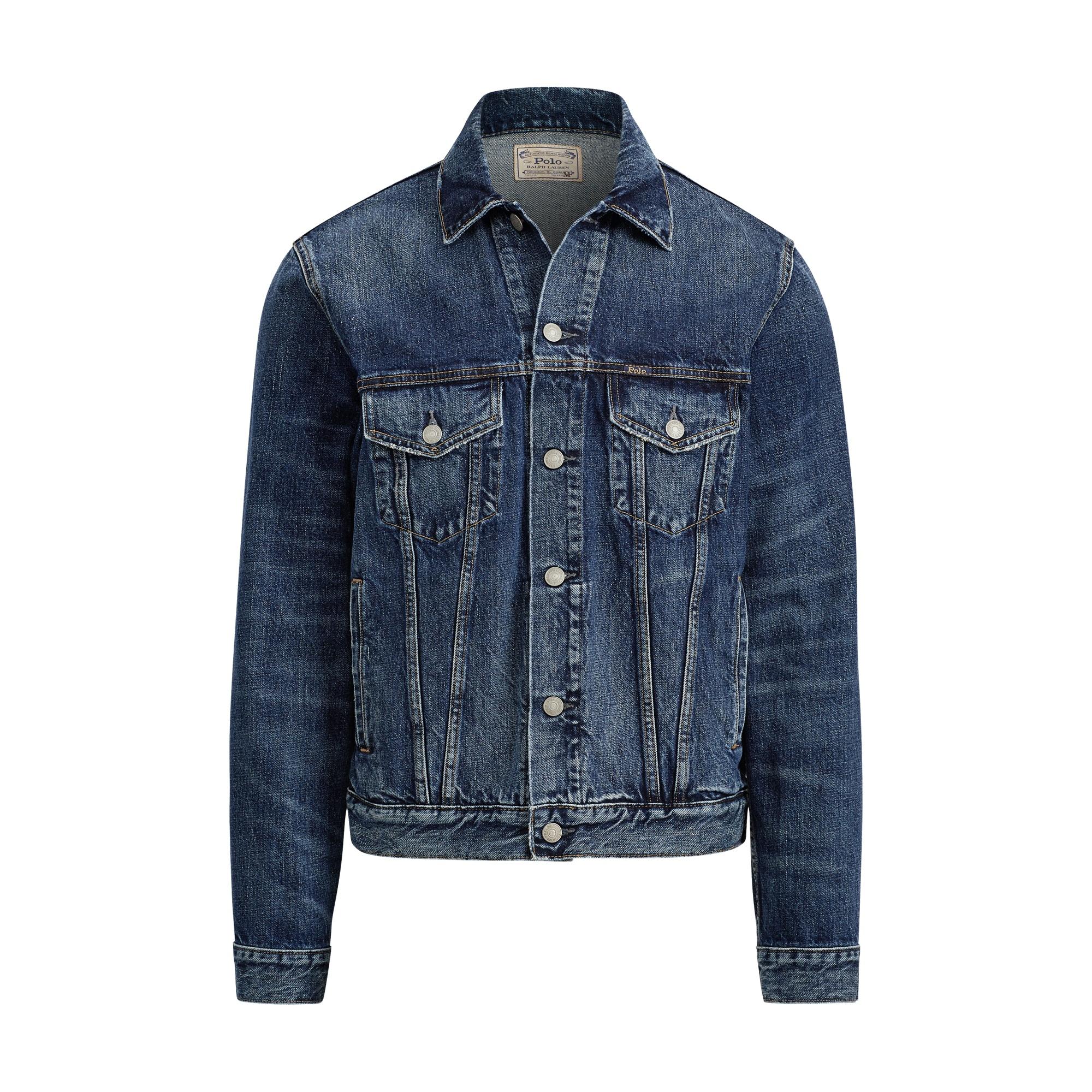 polo ralph lauren faded denim trucker jacket