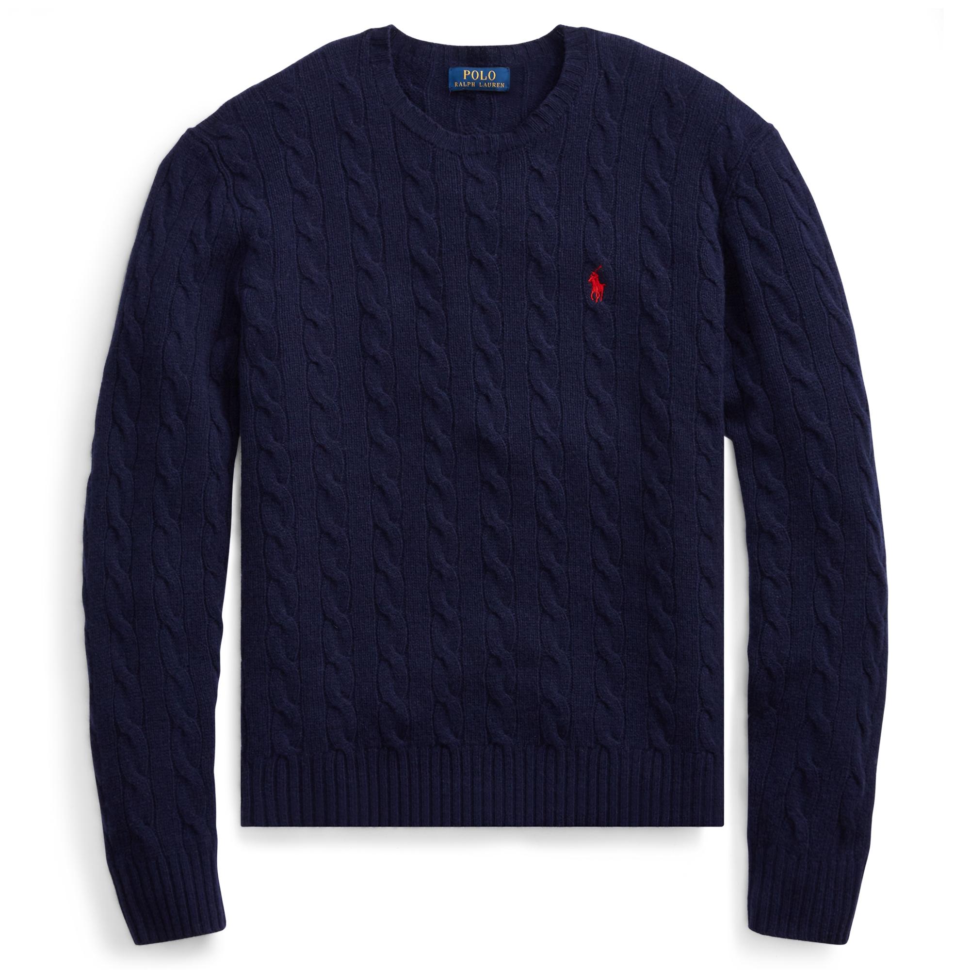 Polo Ralph Lauren Cable Wool-cashmere Jumper in Blue for Men - Lyst