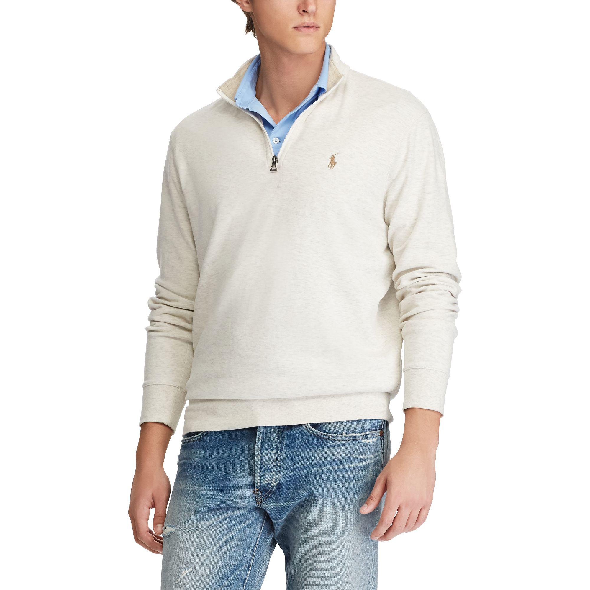 polo ralph lauren luxury jersey half zip sweatshirt