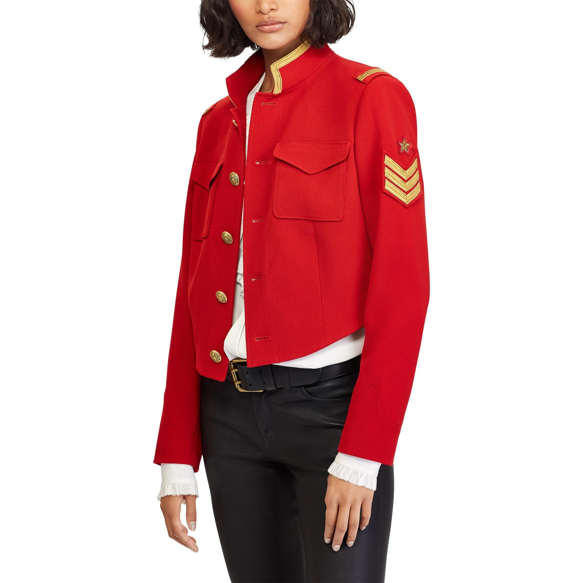 ralph lauren red military jacket
