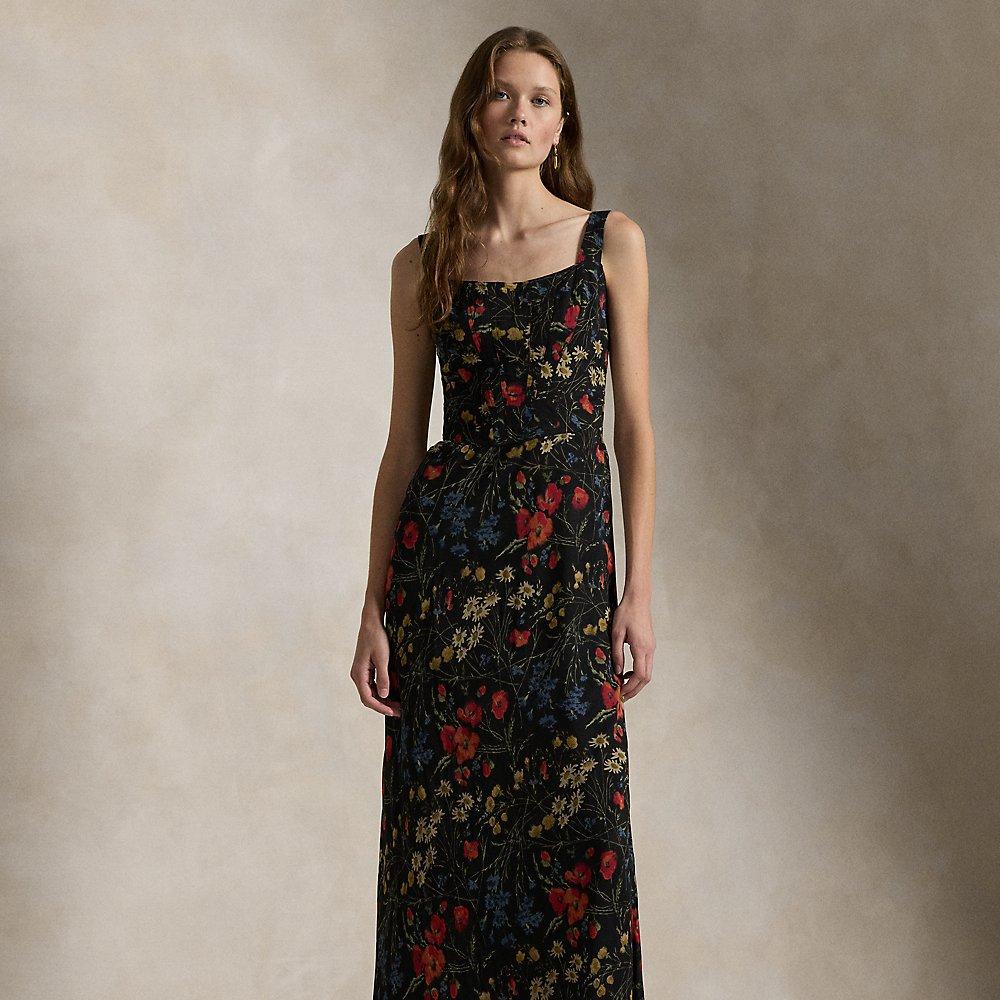 SALE★国内即発!【Ralph Lauren】小花柄♪ボヘミアンマキシDress Ralph Lauren Collection Floral Silk Off-The-Shoulder Gown