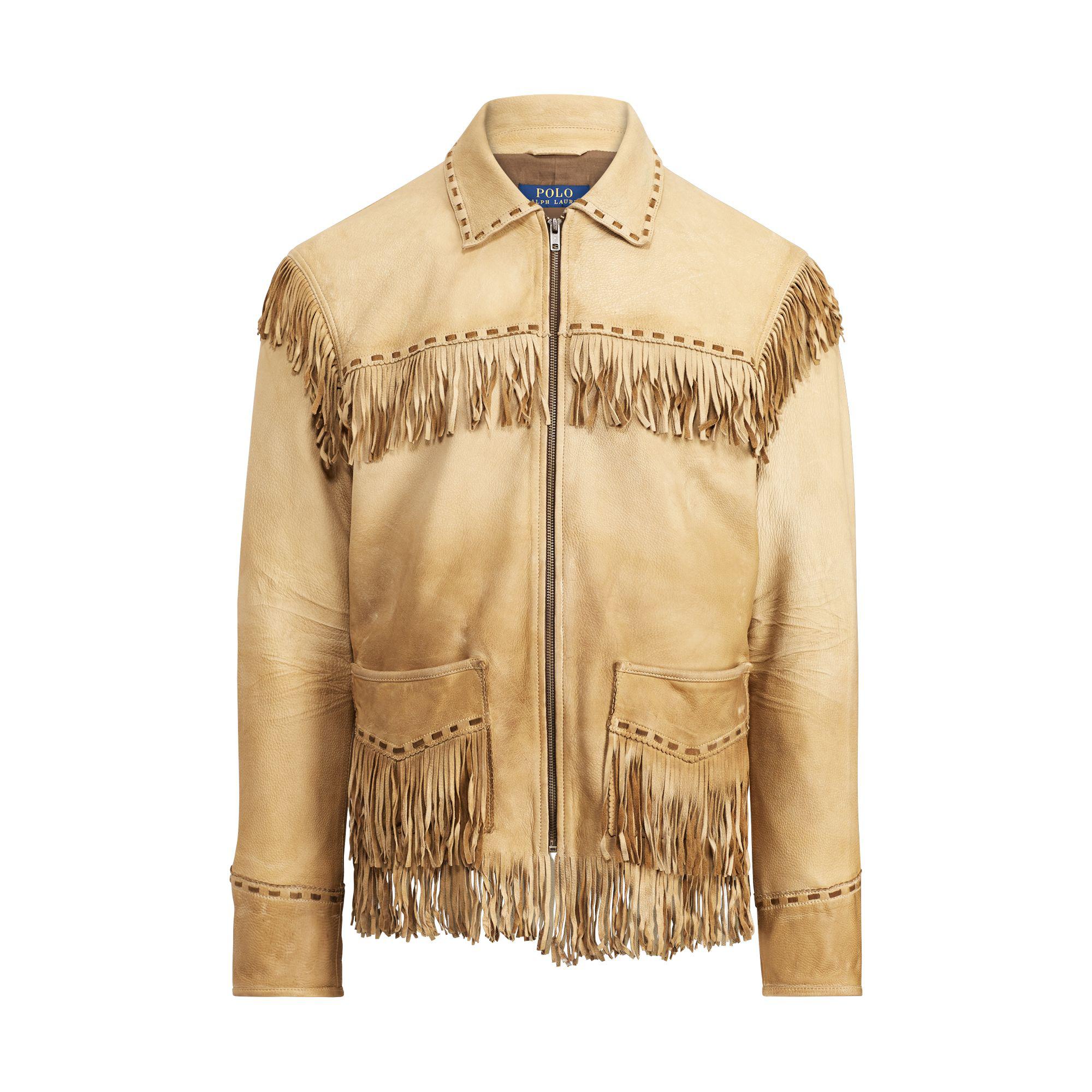 Polo Ralph Lauren Leather Fringe Deerskin Jacket for Men Lyst