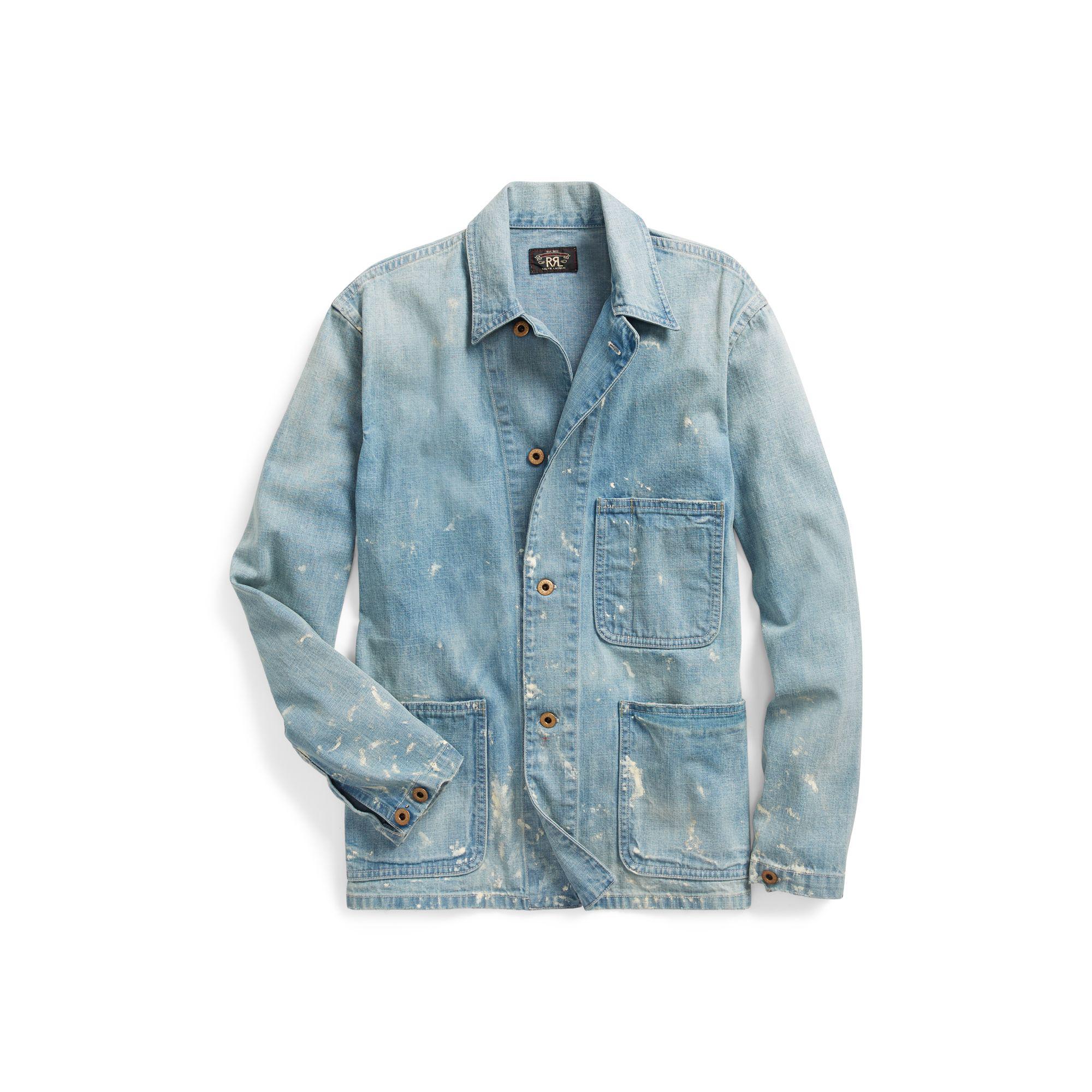 RRL Denim Utility Jacket in Blue - Lyst