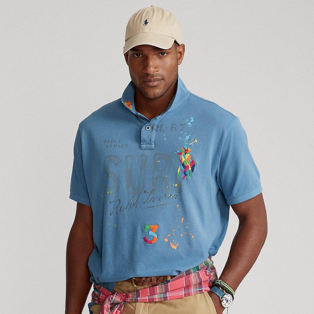 Polo Ralph Lauren Ralph Lauren Tropical-embroidered Mesh Polo Shirt in Blue  for Men | Lyst