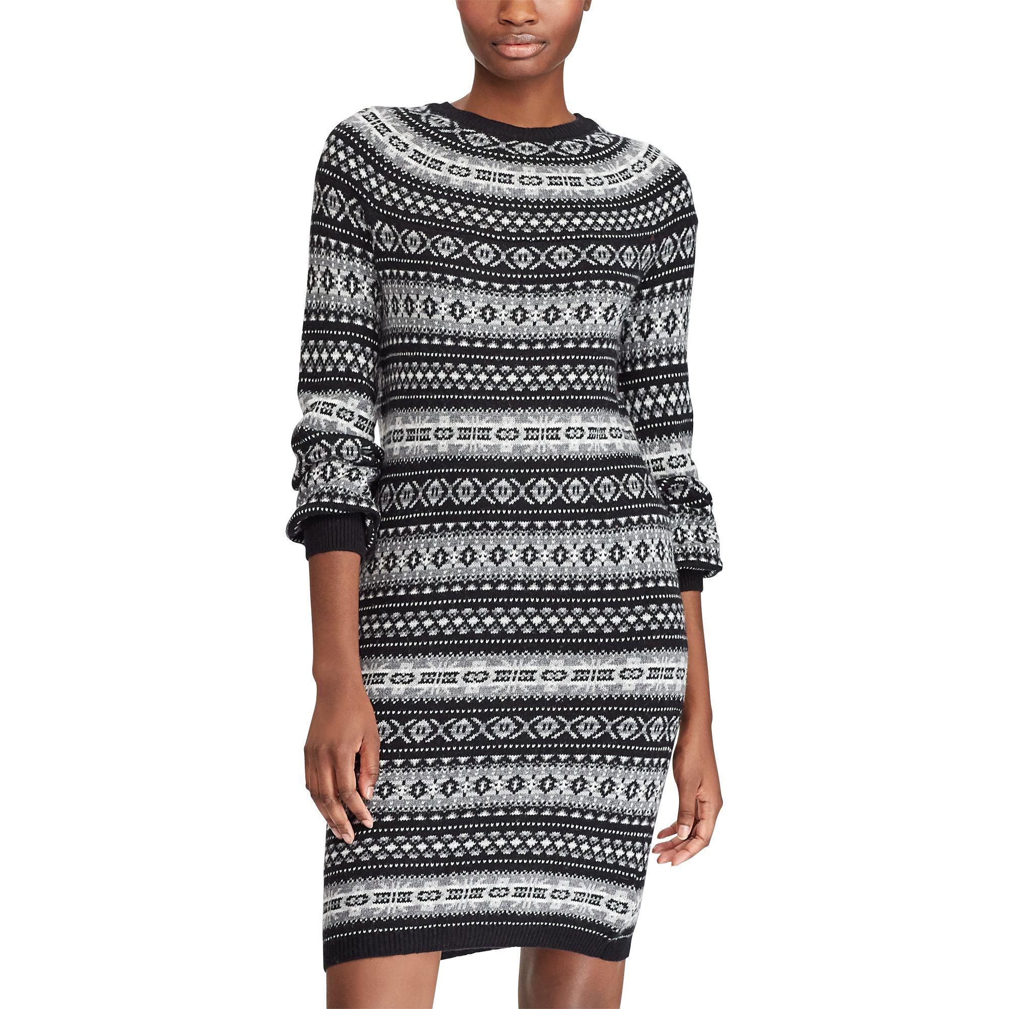 fair isle sweater dress
