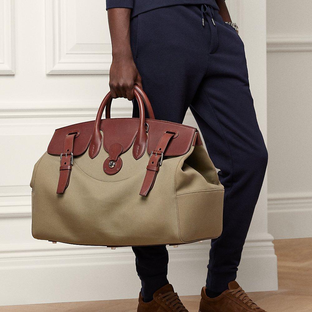 Ralph Lauren Purple Label Ralph Lauren Leather-trim Canvas Cooper Bag in  Blue for Men | Lyst