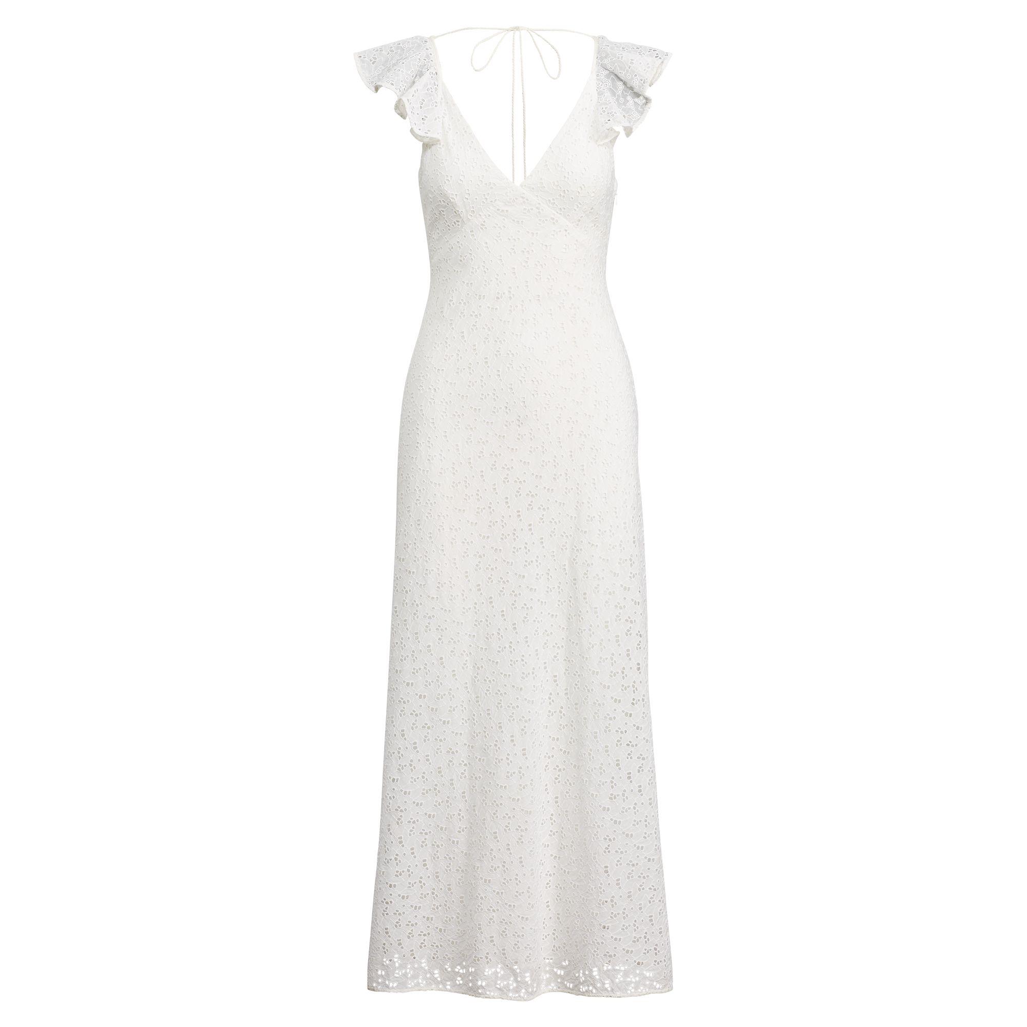 ralph lauren white eyelet dress