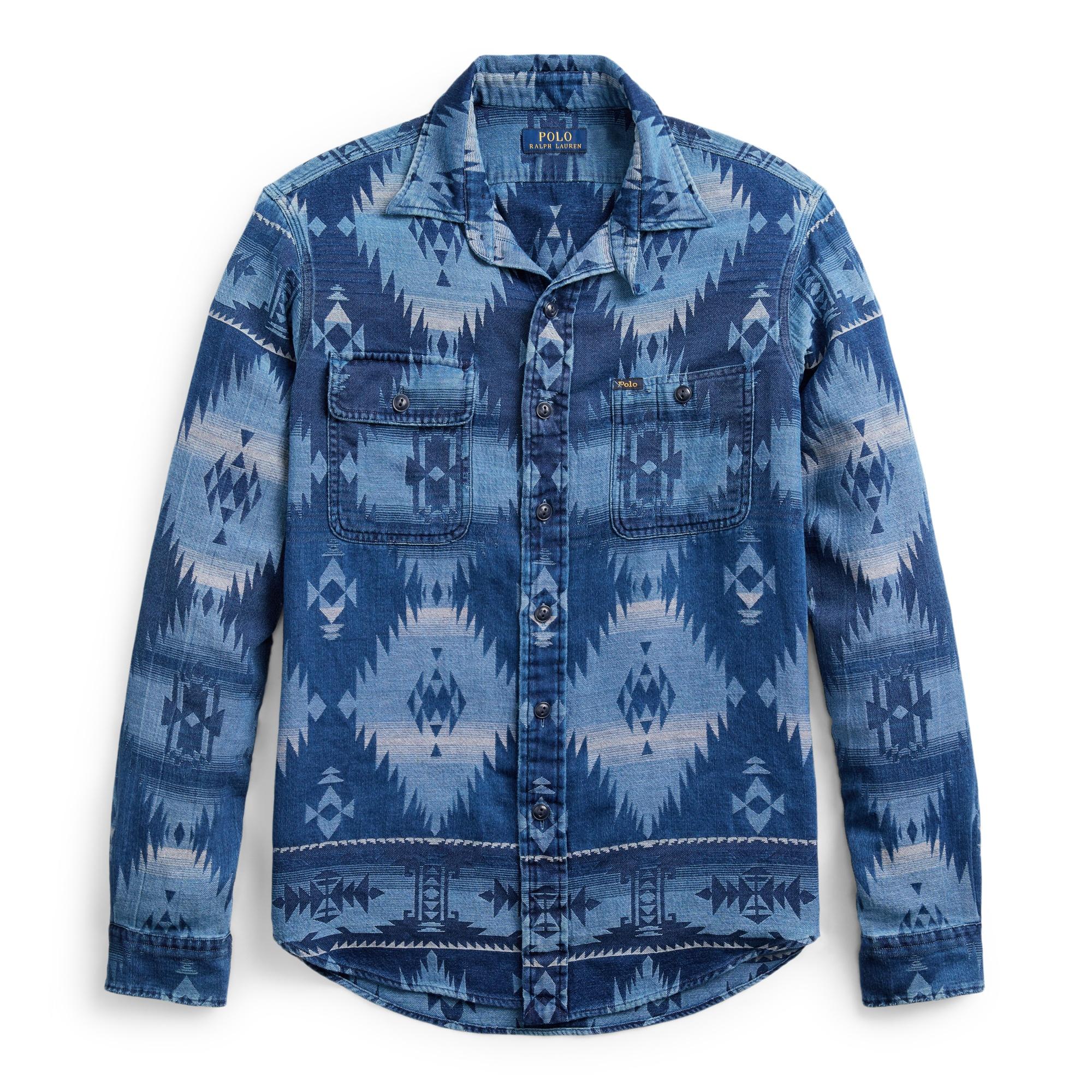 Ralph Lauren Cotton The Indigo Southwestern Shirt in Blue for Men - Lyst