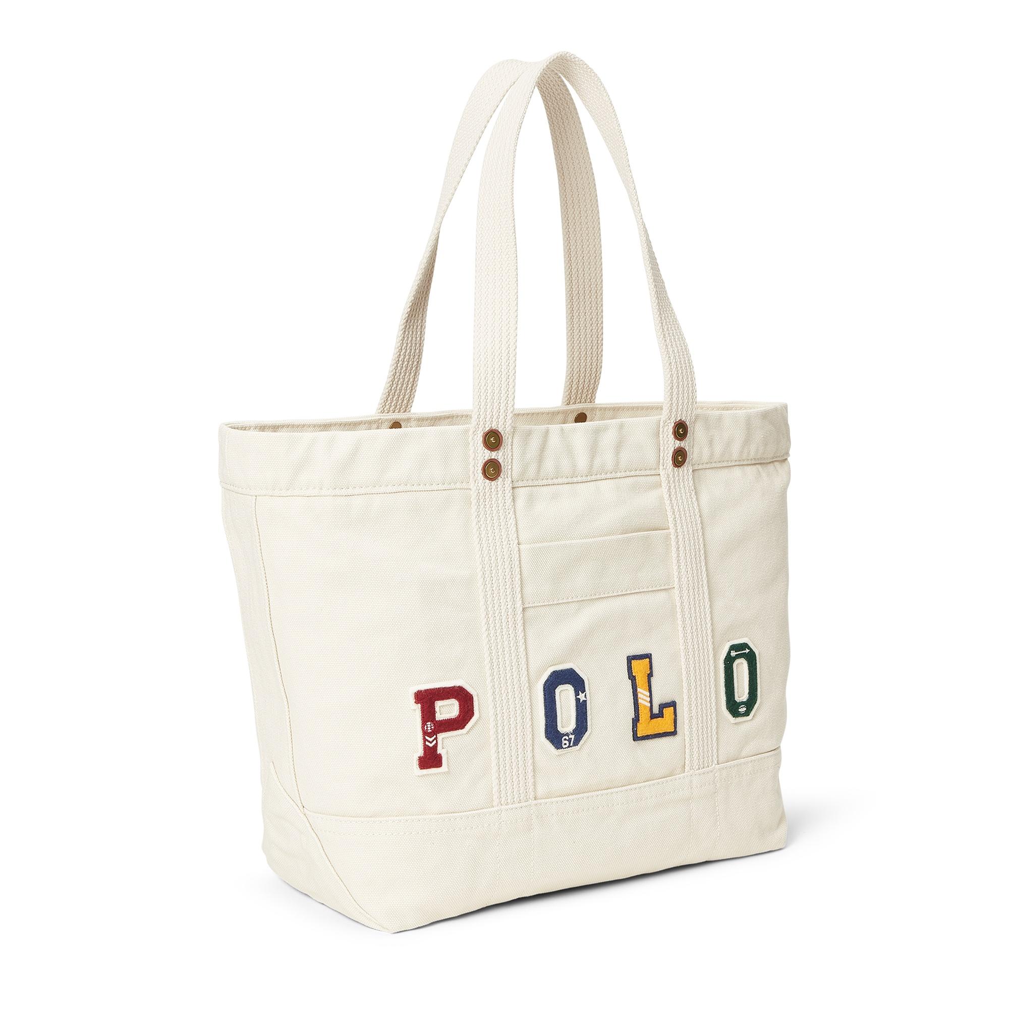 ralph lauren canvas tote handbags
