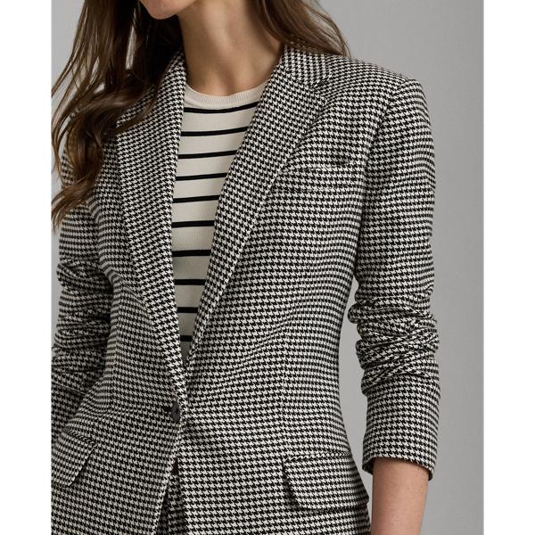 Ralph Lauren Ralph Lauren Houndstooth Cotton-blend Twill Blazer in
