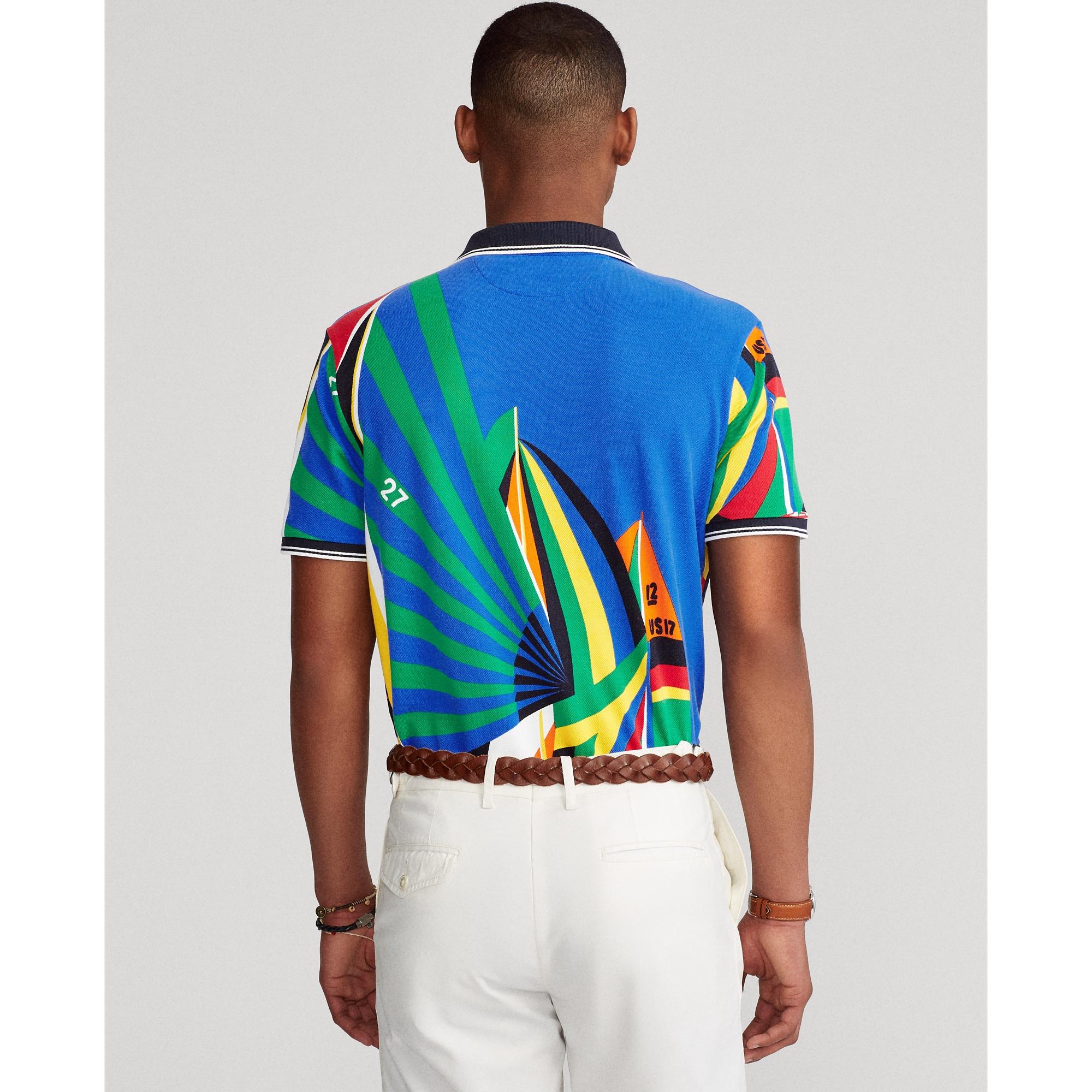 classic fit sailboat mesh polo