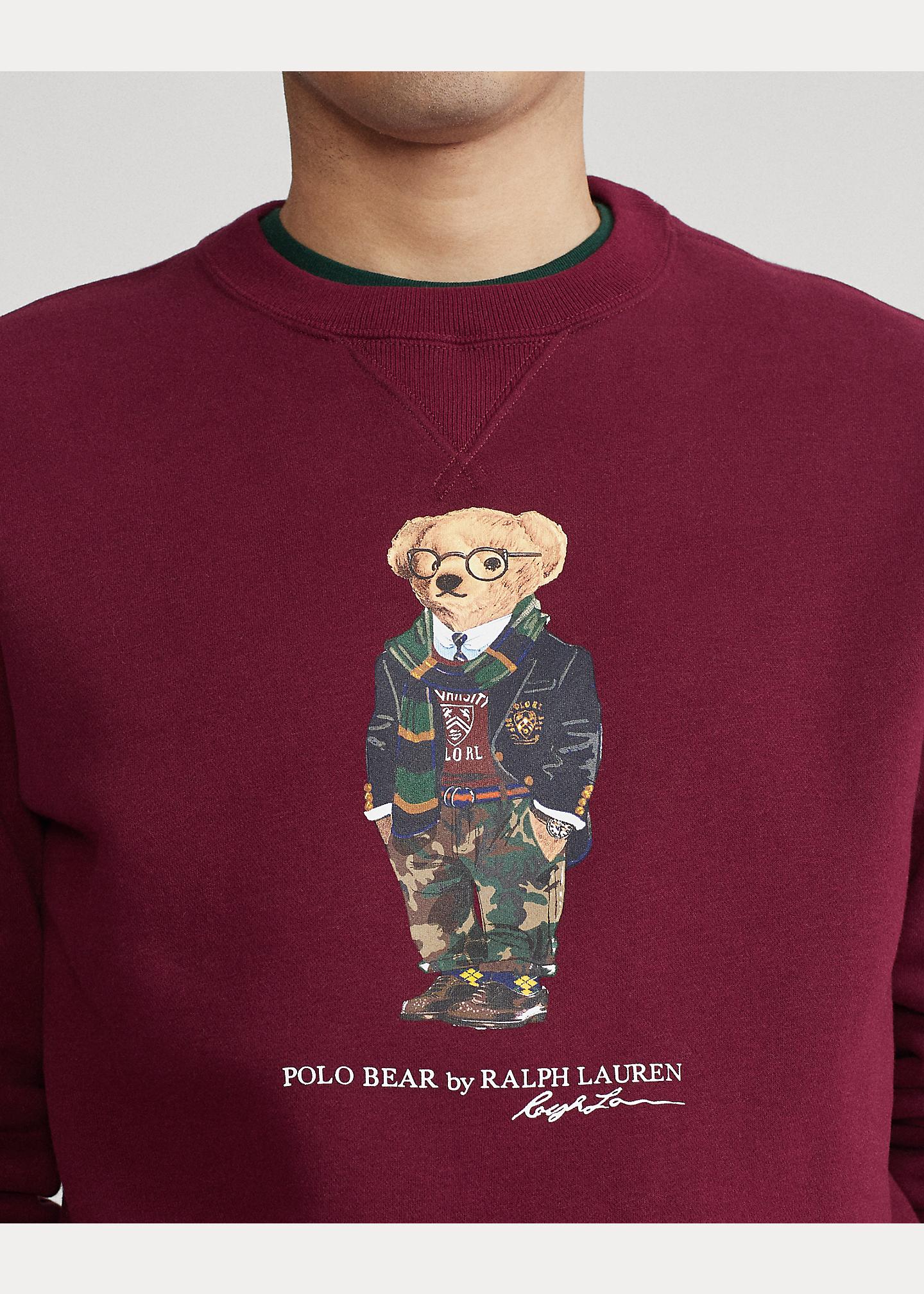 Polo Ralph Lauren Fleece-Sweatshirt mit Preppy Bear in Rot für Herren |  Lyst DE