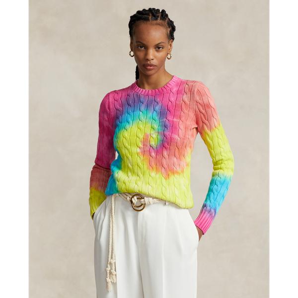 Polo Ralph Lauren Tie dye Cable Jumper in Green Lyst UK