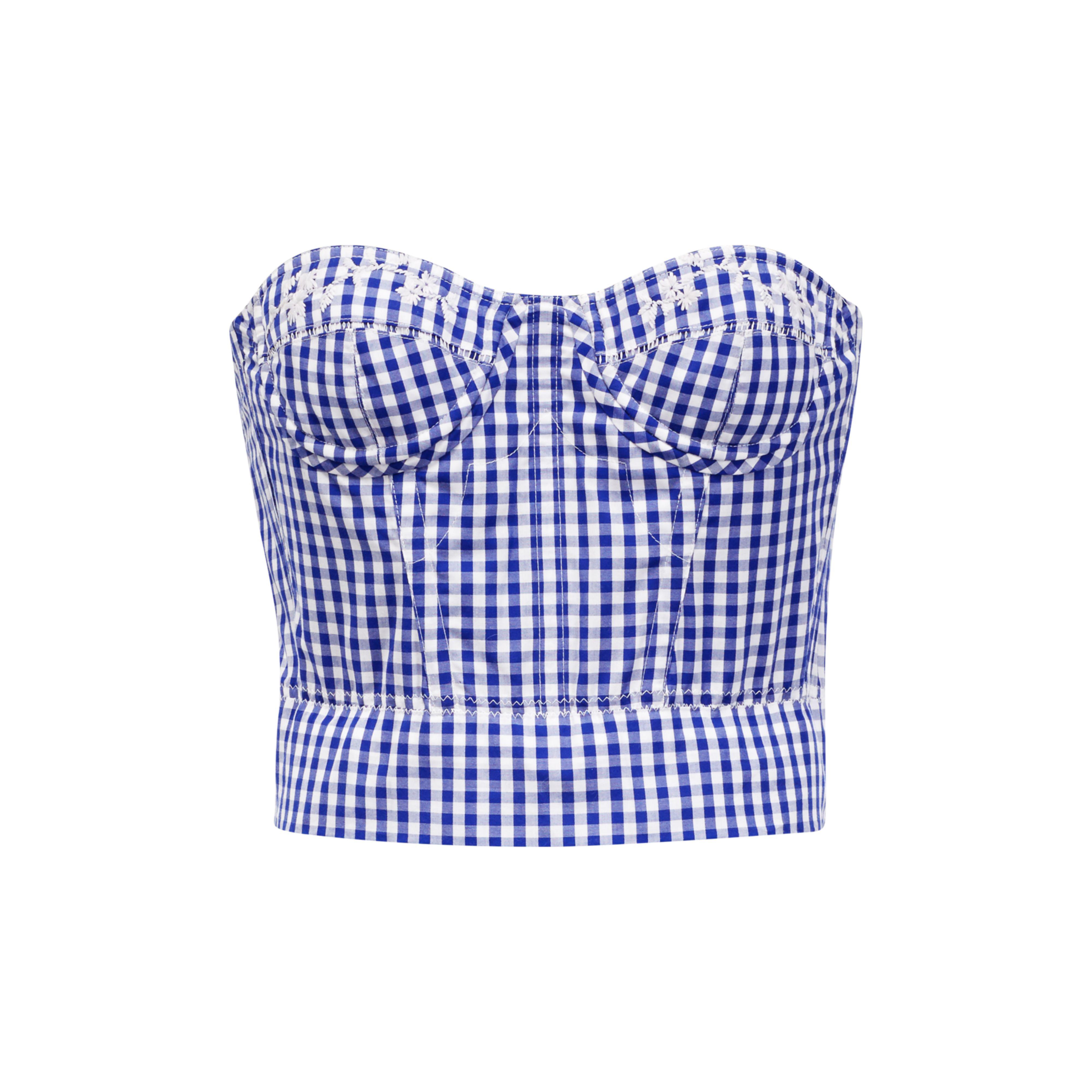 gingham bustier