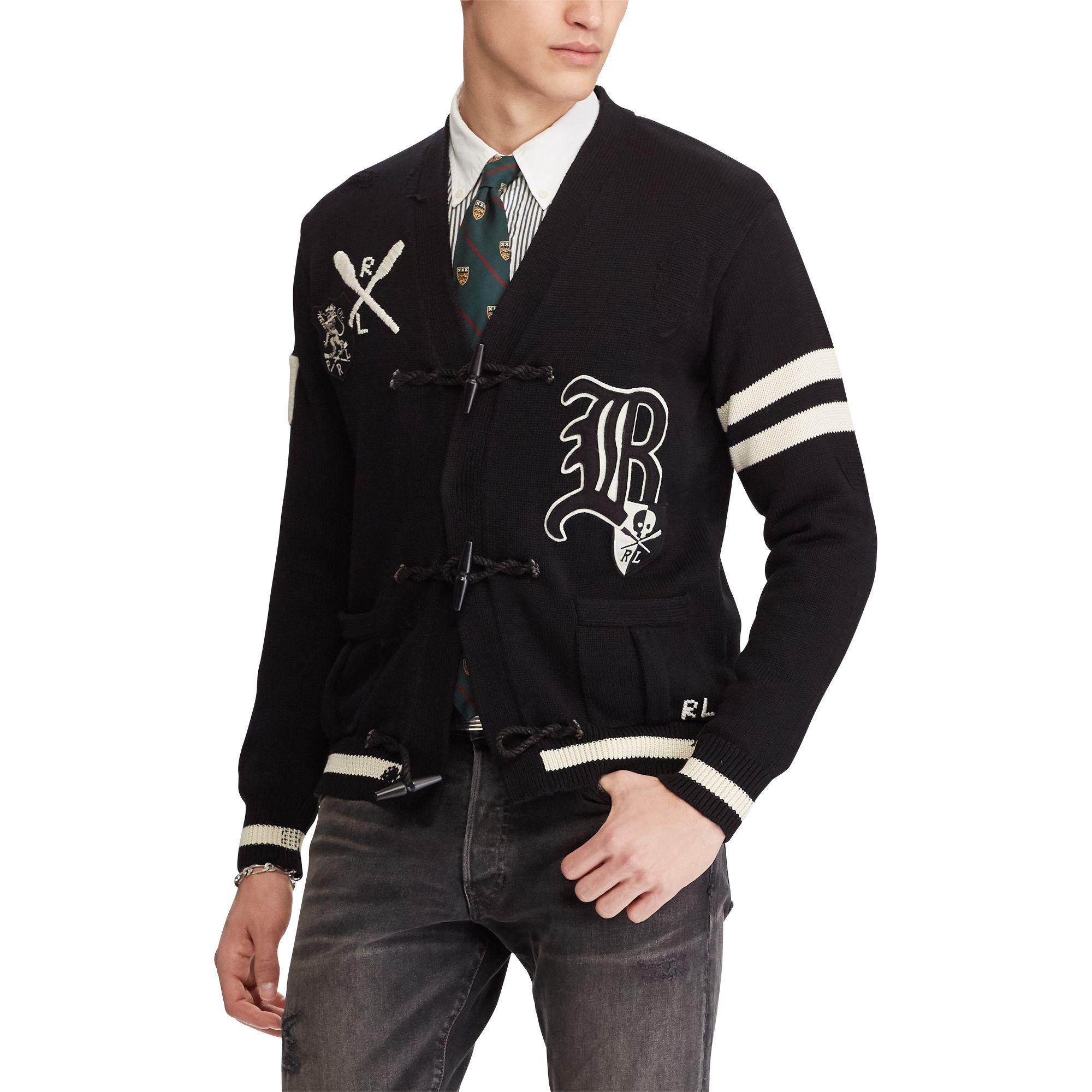 ralph lauren letterman sweater