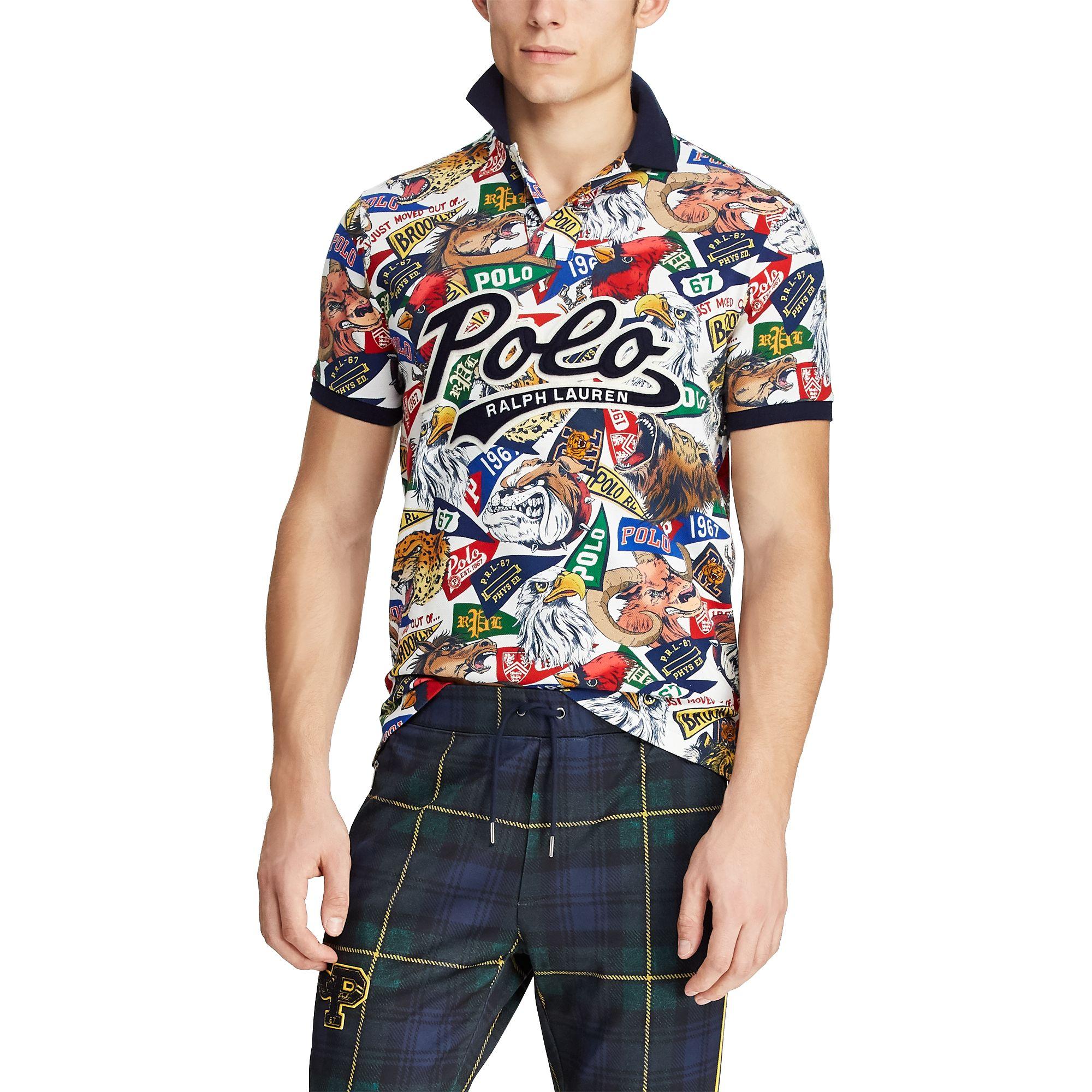 classic fit pennant mesh polo